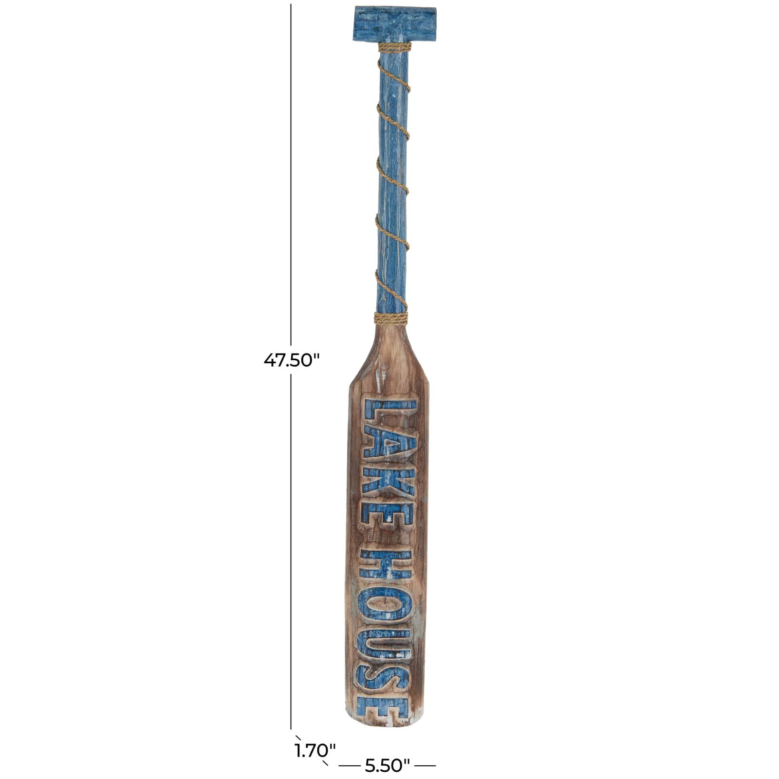 48" Blue Wood Paddle Home Wall Décor