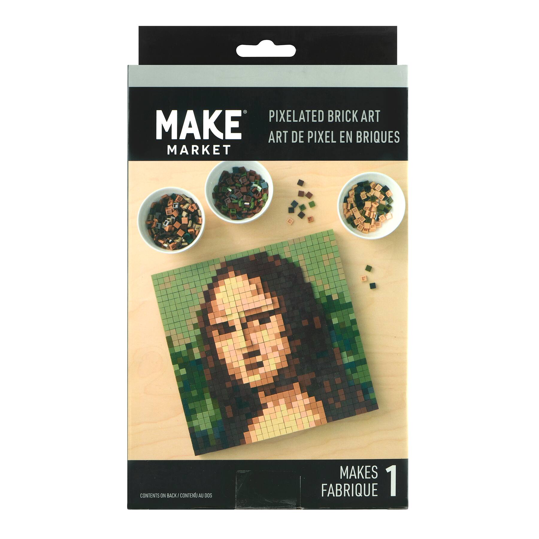 10" x 10" Mona Lisa Pixelated Brick Art Kit by Make Market®