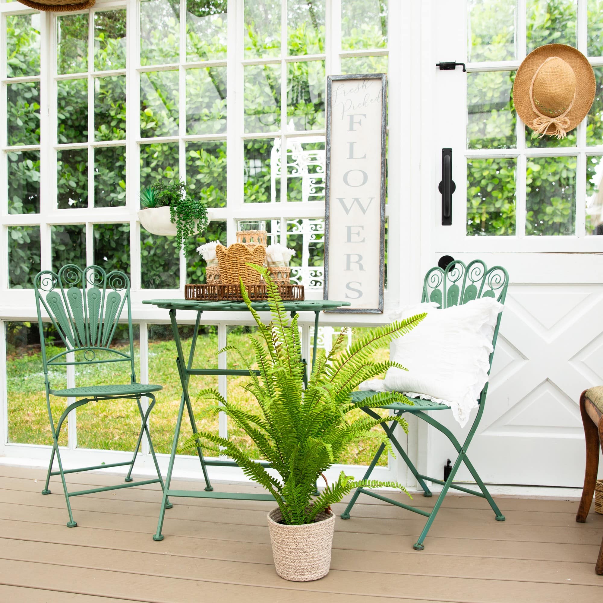 3ft. UV Resistant Artificial Boston Fern Potted Plant with Real Touch Leaves (Indoor/Outdoor)