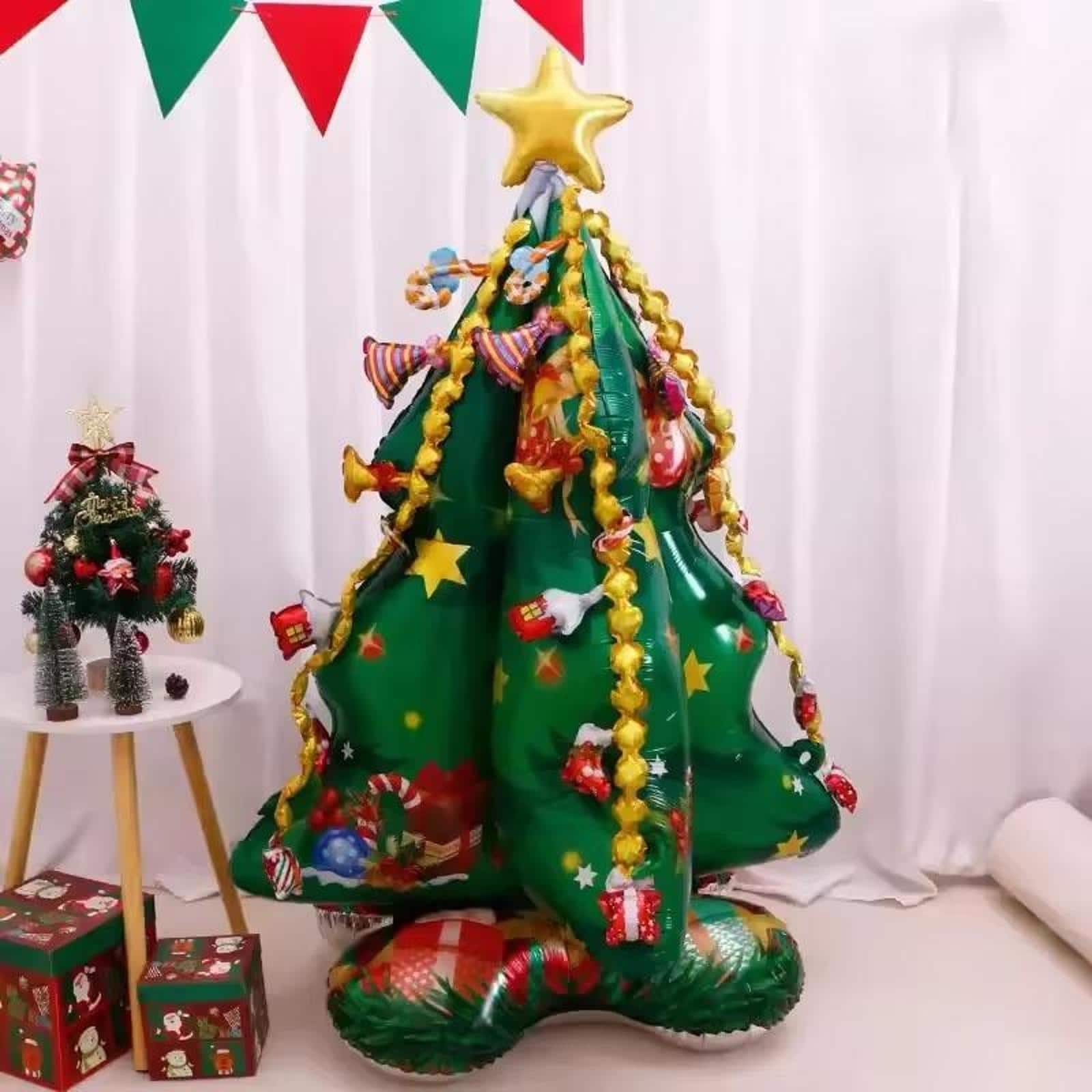 57" x 41" Christmas Tree Standing Foil Balloon Decoration 