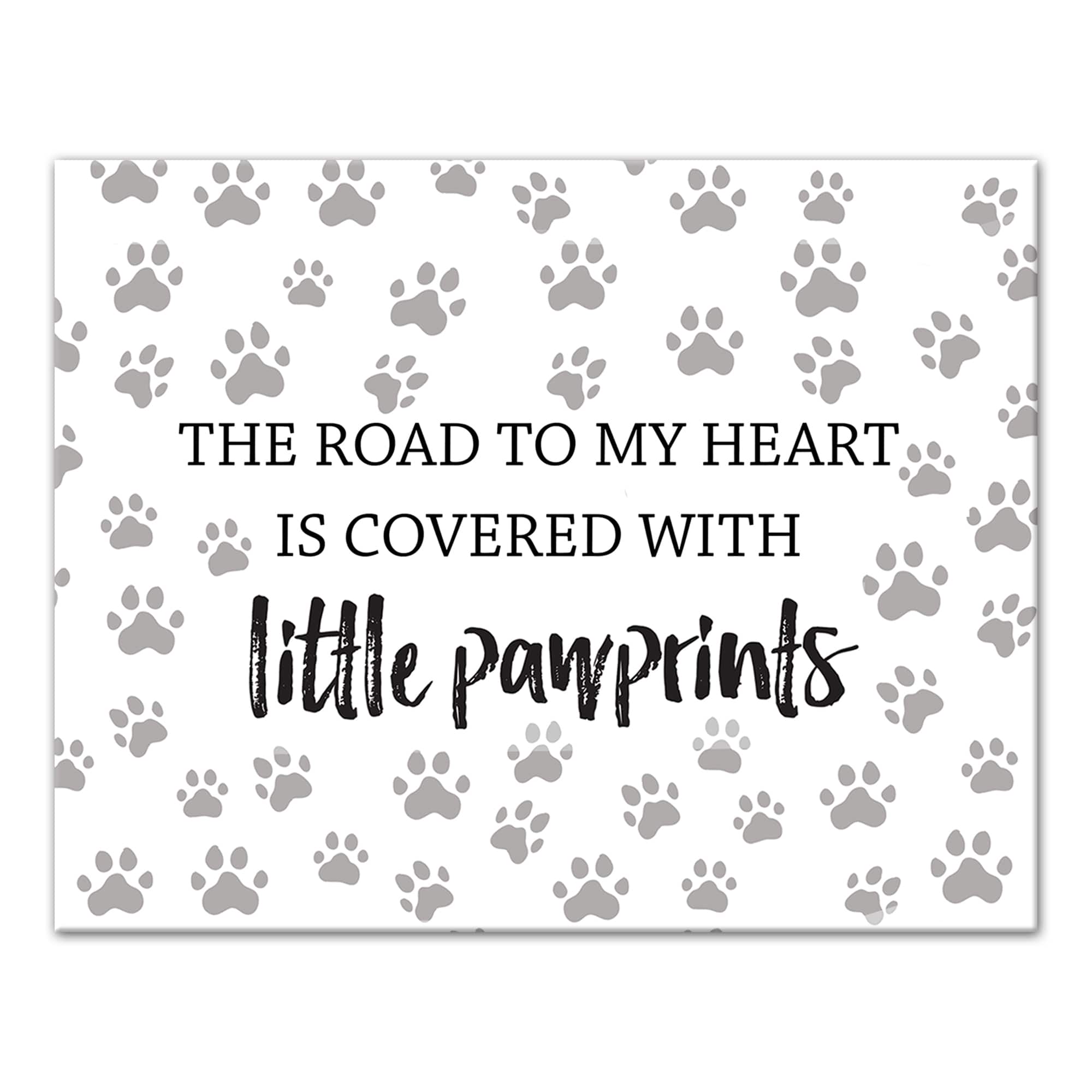 The Road to My Heart is Covered with Little Pawprints Canvas Wall Art