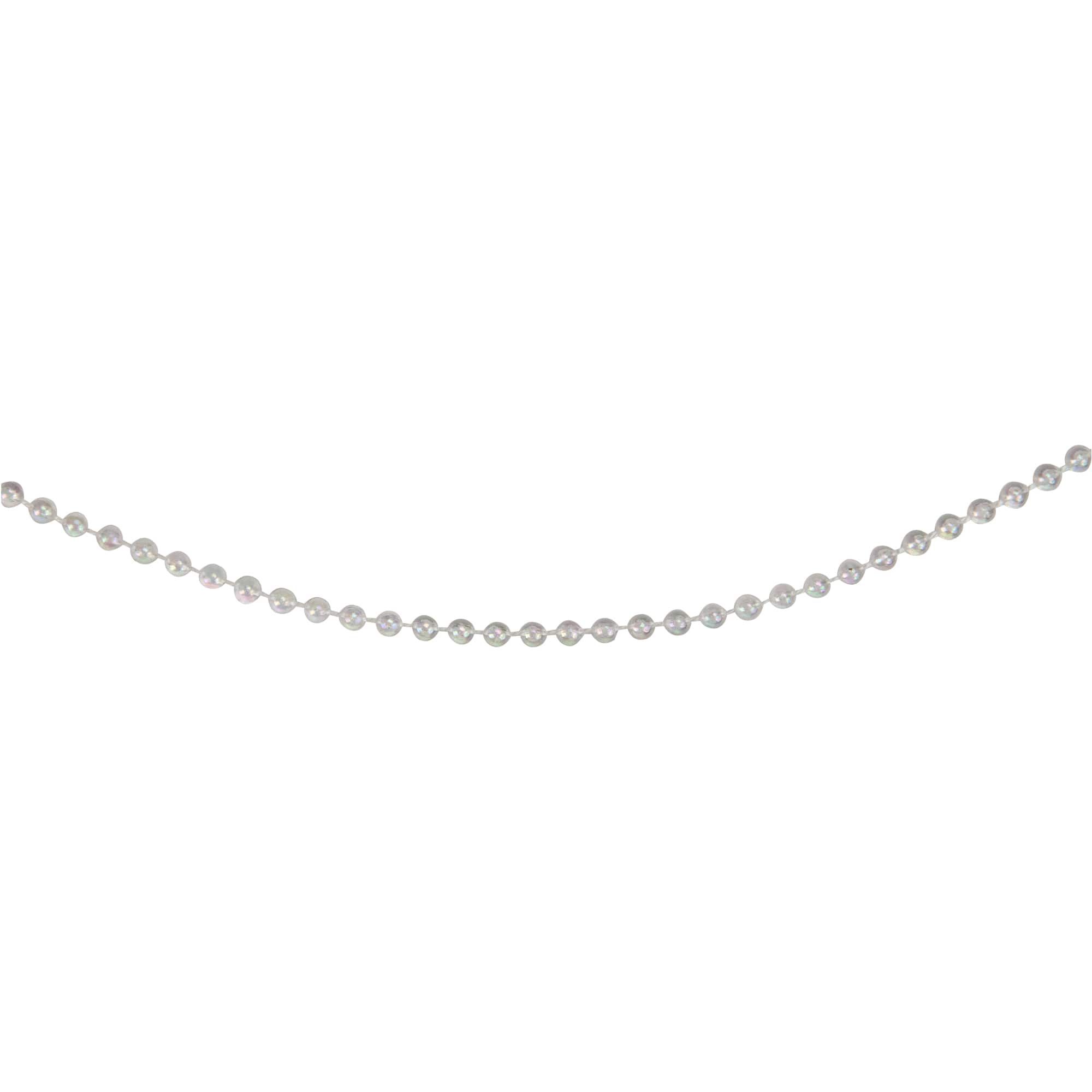 100ft. Shiny Clear Iridescent Beaded Garland