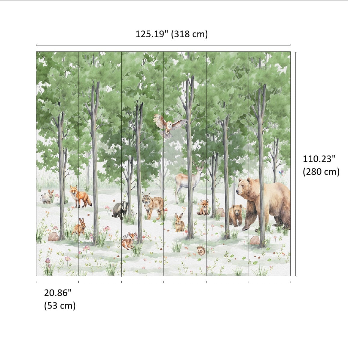 Designs Direct Woodland Animals Wall Mural