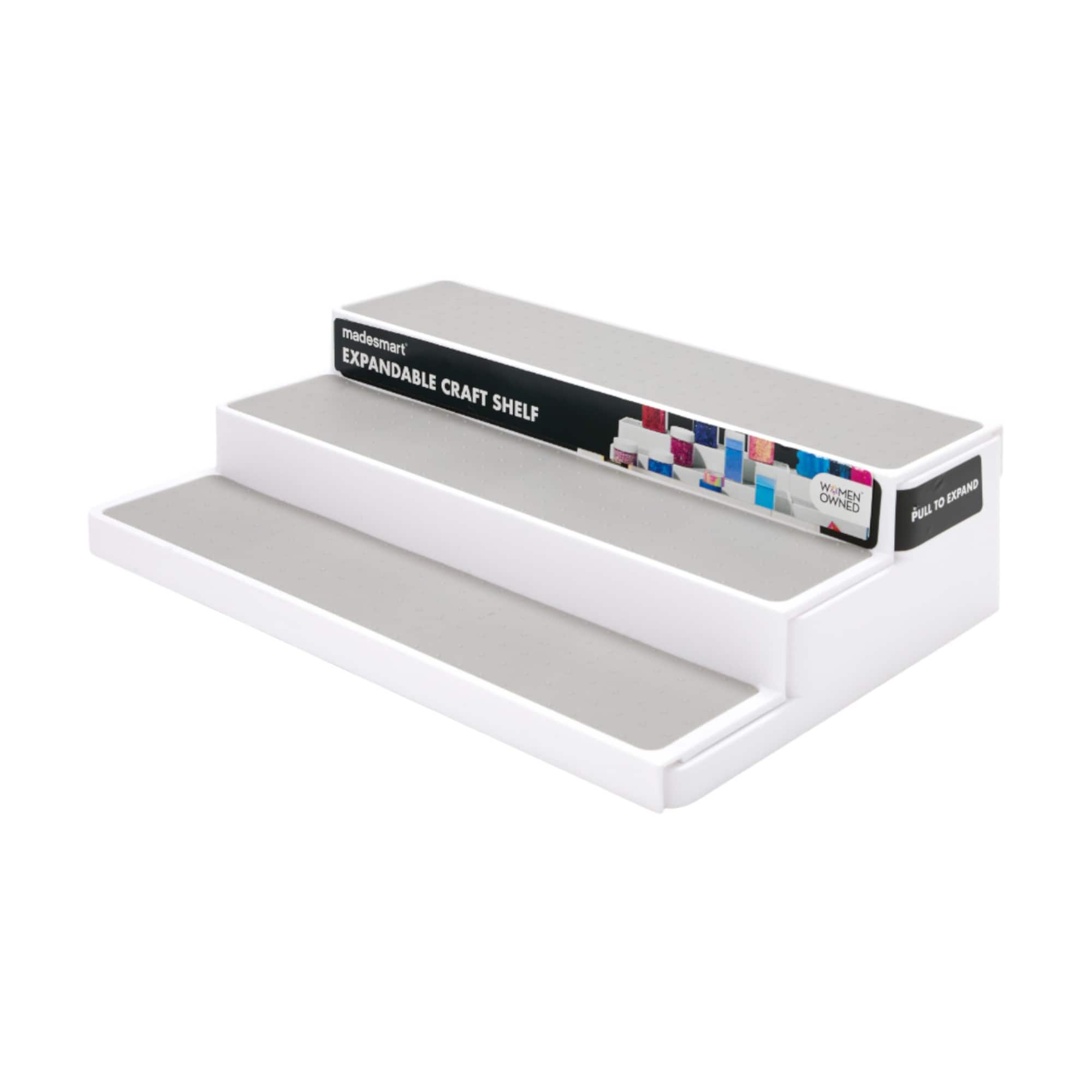 madesmart® White & Gray Expandable Craft Shelf