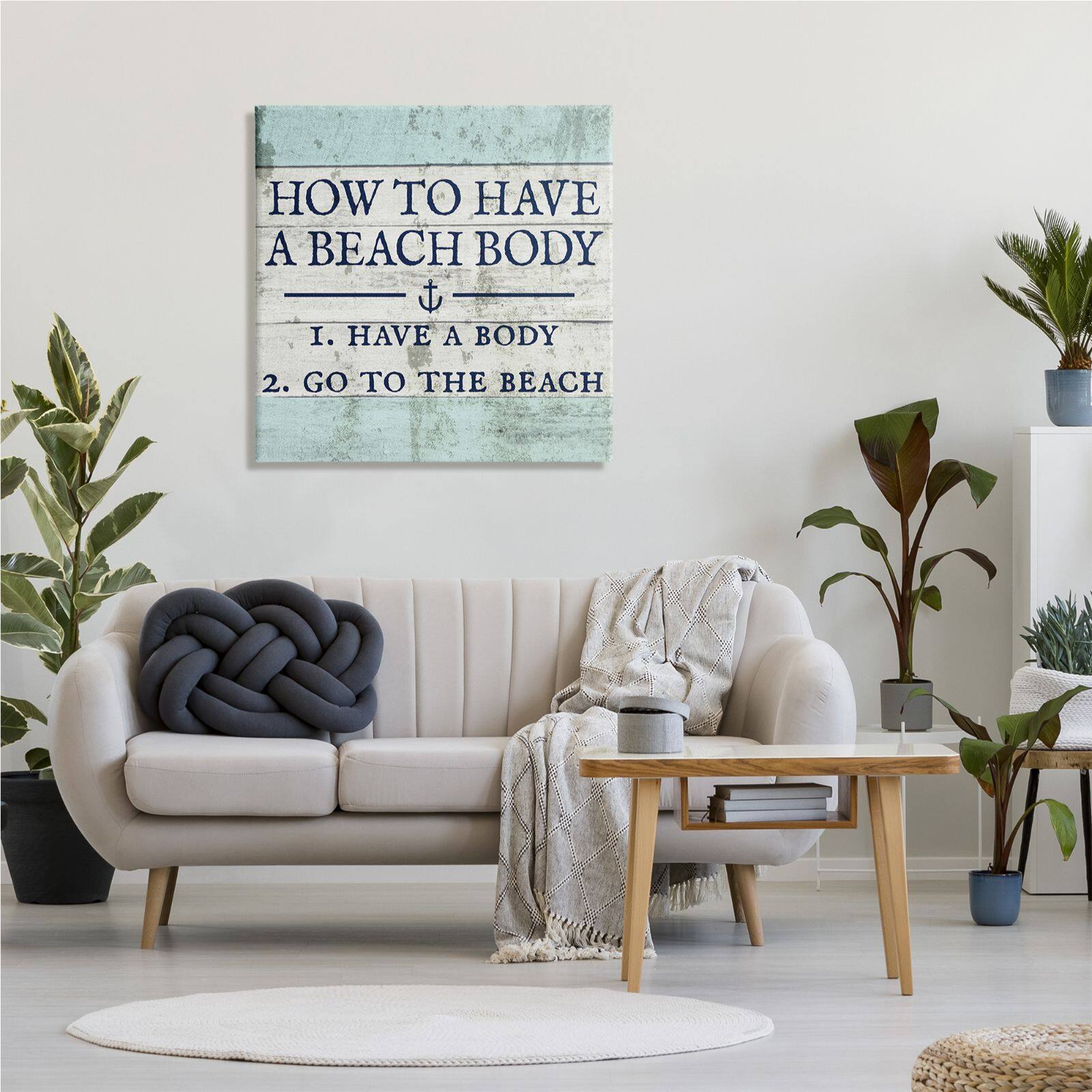 Stupell Industries How To Have A Beach Body Canvas Wall Art