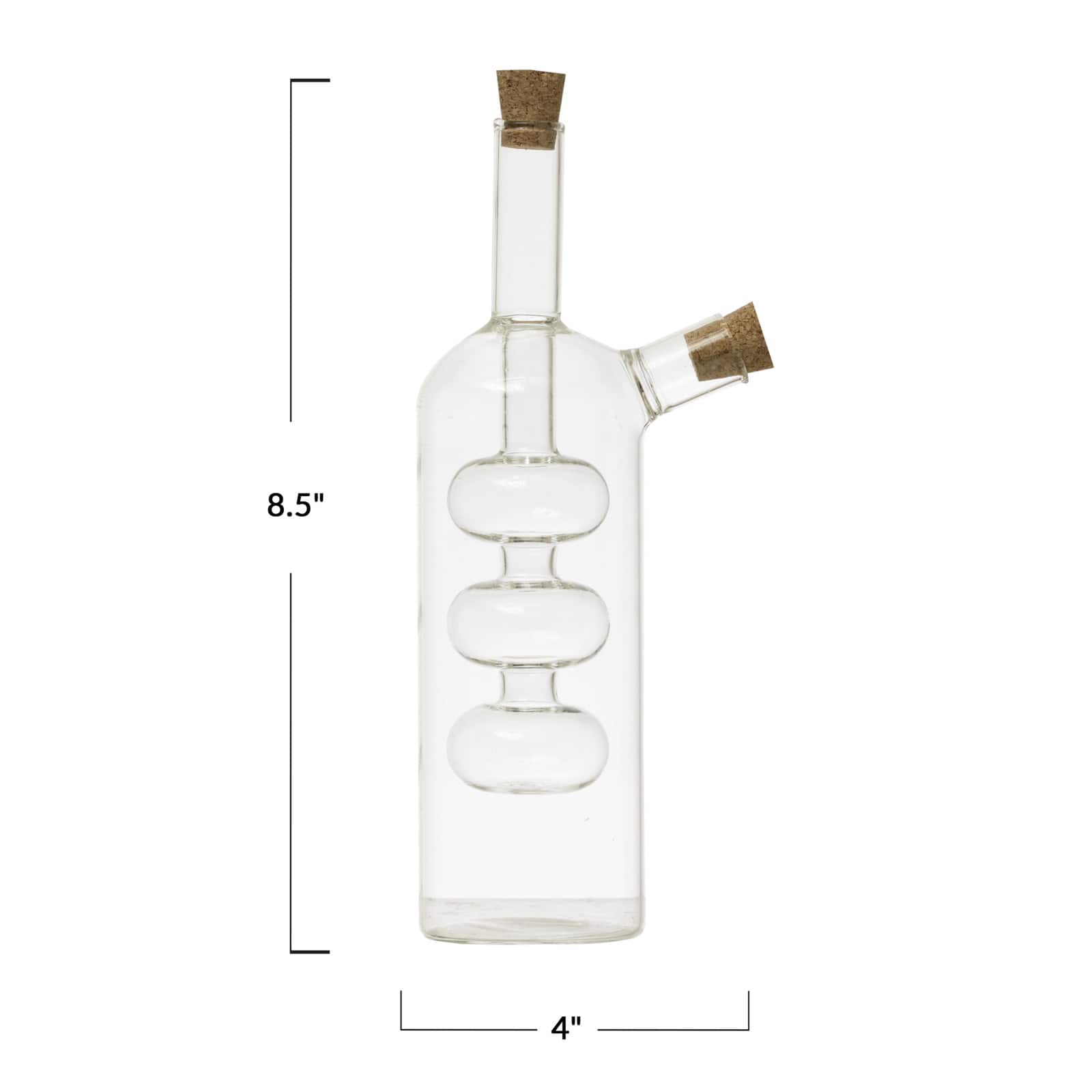 Hello Honey® 8.5" Hand-Blown Glass Oil & Vinegar Cruet