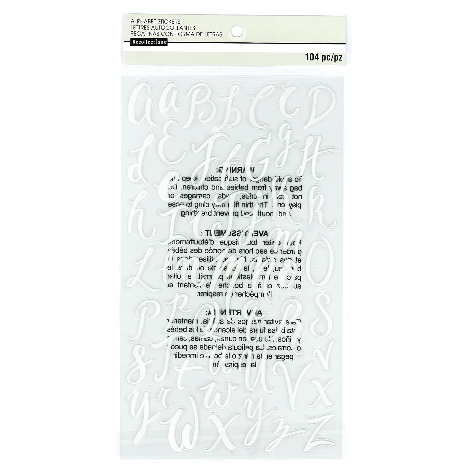White Glitter Alphabet Stickers by Recollections™