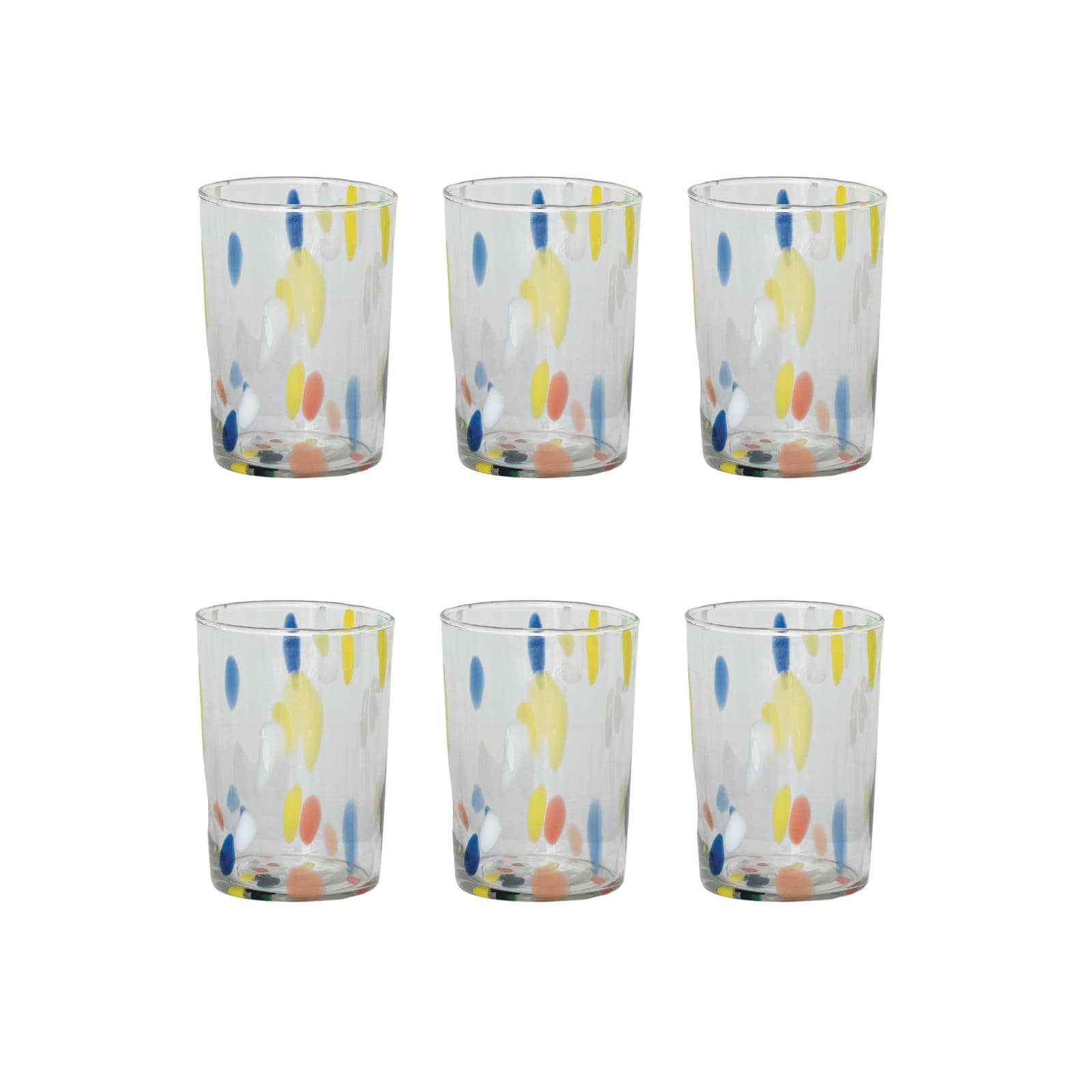 Hello Honey® 10oz. Blown Confetti Drinking Glasses, 6ct.