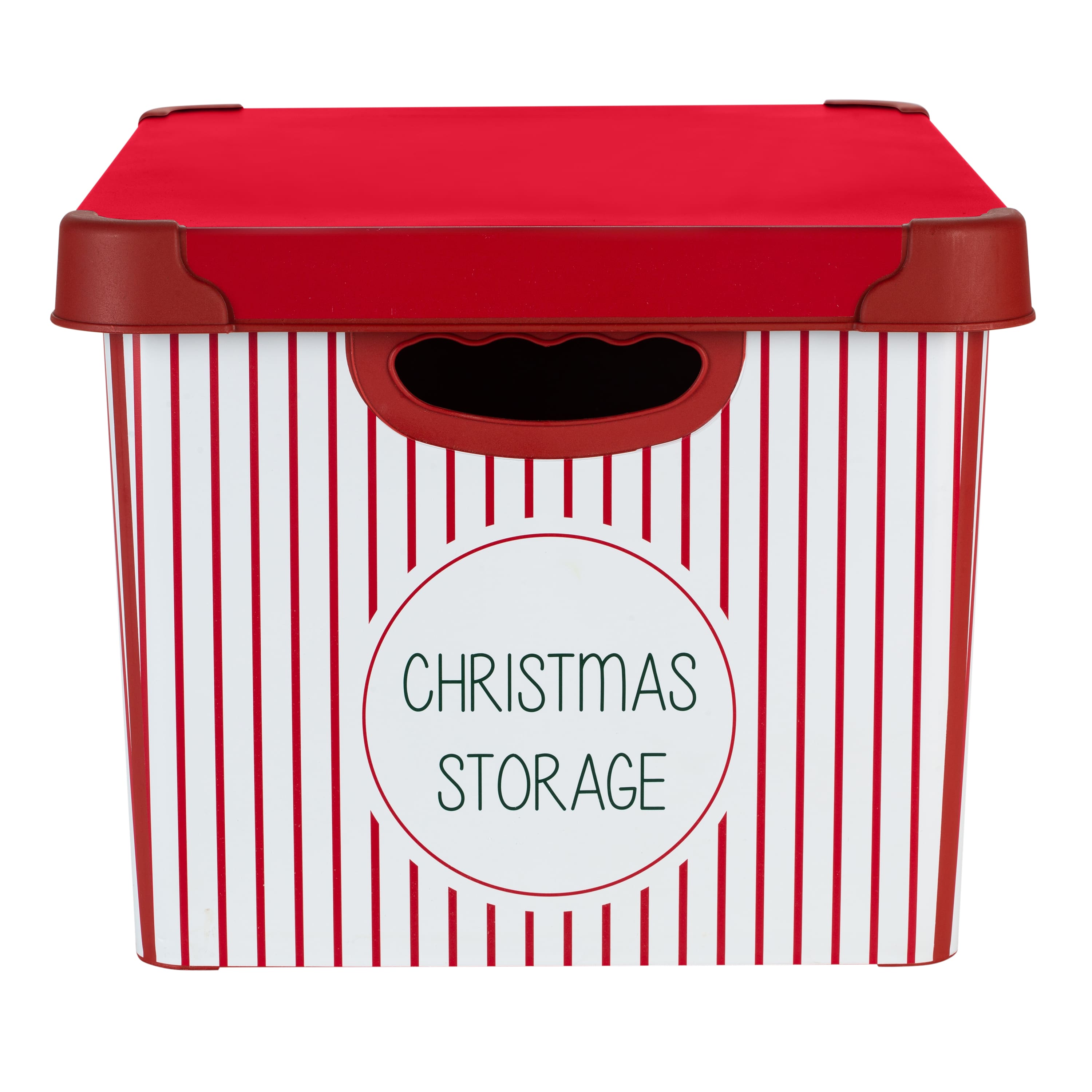 Simplify 15.4" Christmas 60 Ornament Storage Tote Bin with Straps