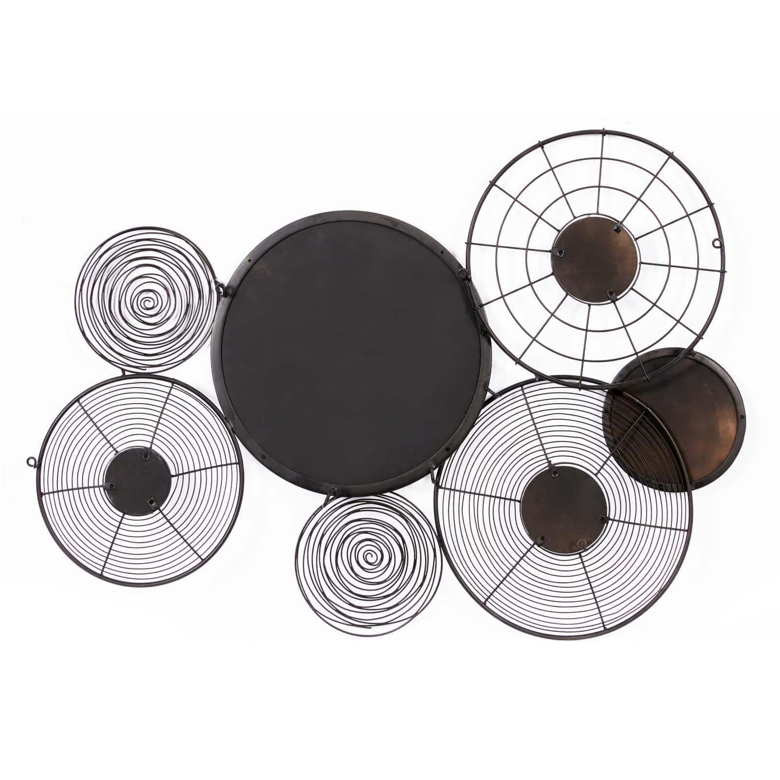 Black Iron & Wood Eclectic Wall Décor