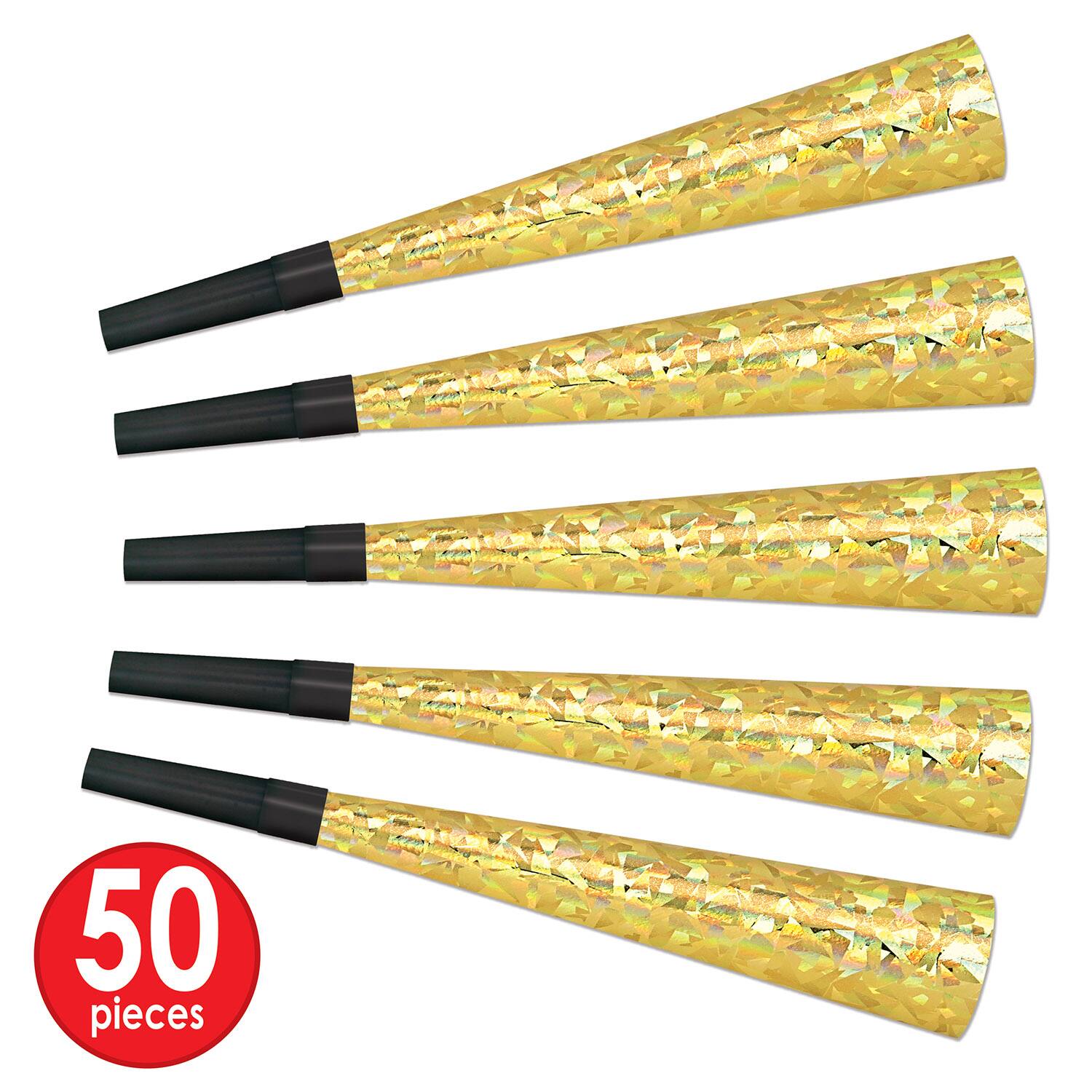 Beistle Black & Gold New Year Swingin' Party Favor Kit for 50