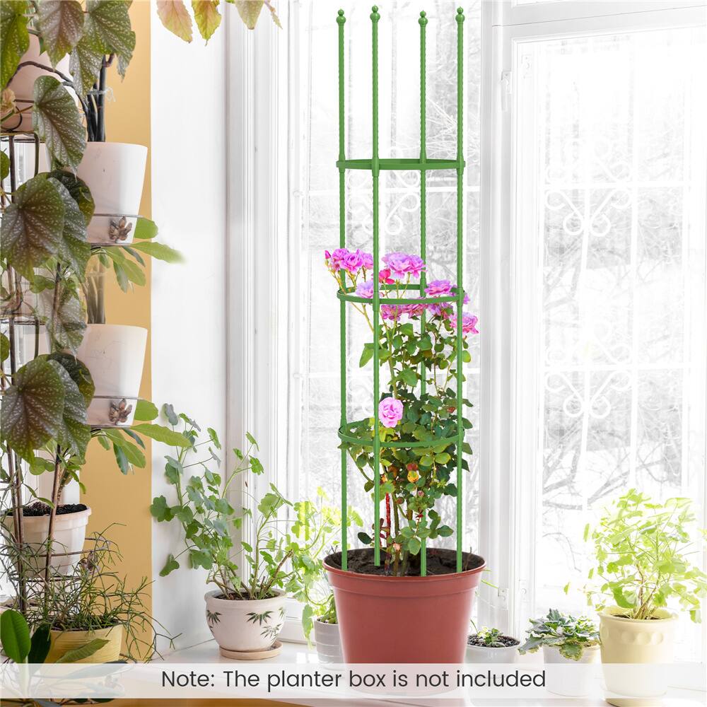 Costway 57" Adjustable Height Garden Trellis Plant Support & Tomato Cages, 2ct.