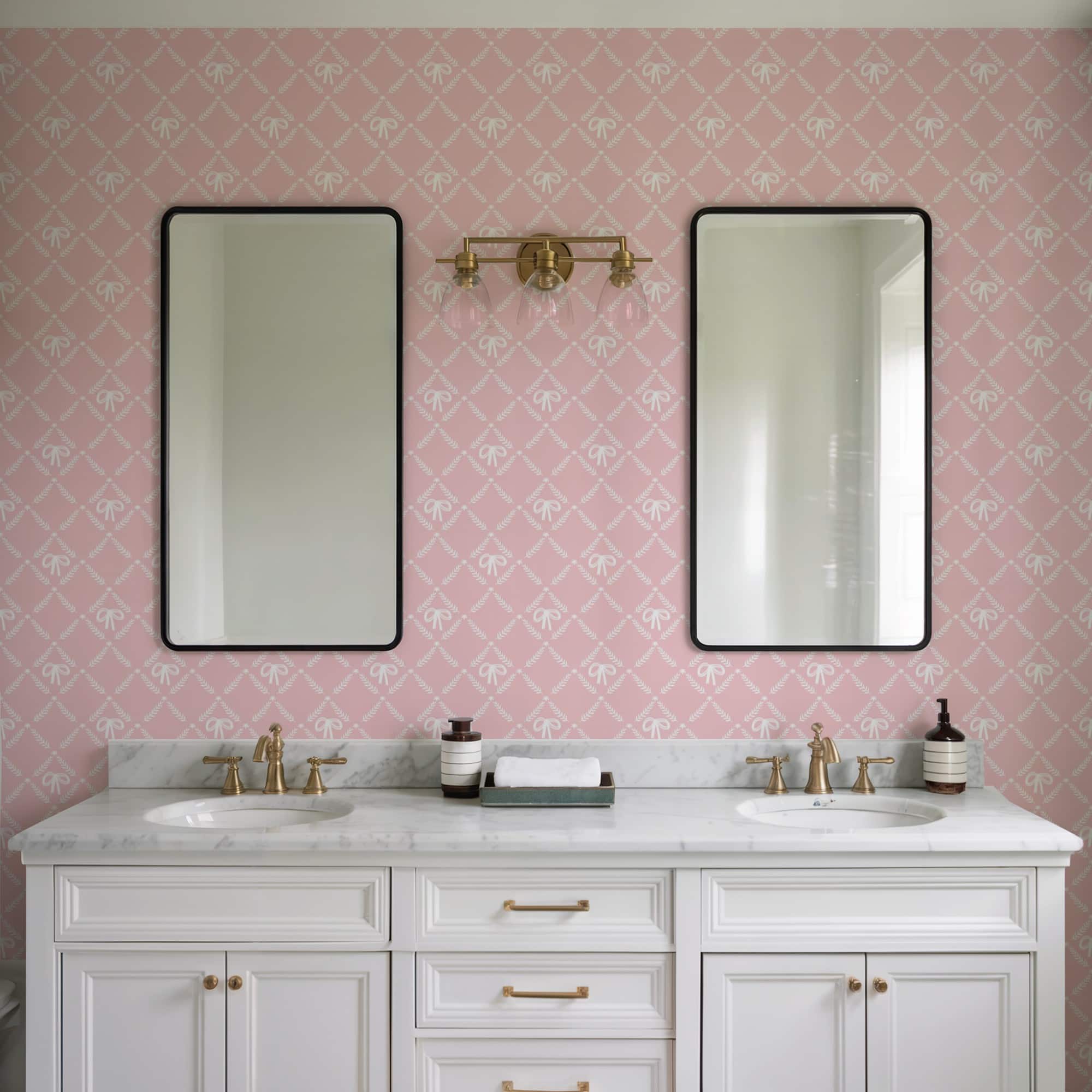 Designs Direct Heirloom Bow Trellis Peel & Stick Wallpaper