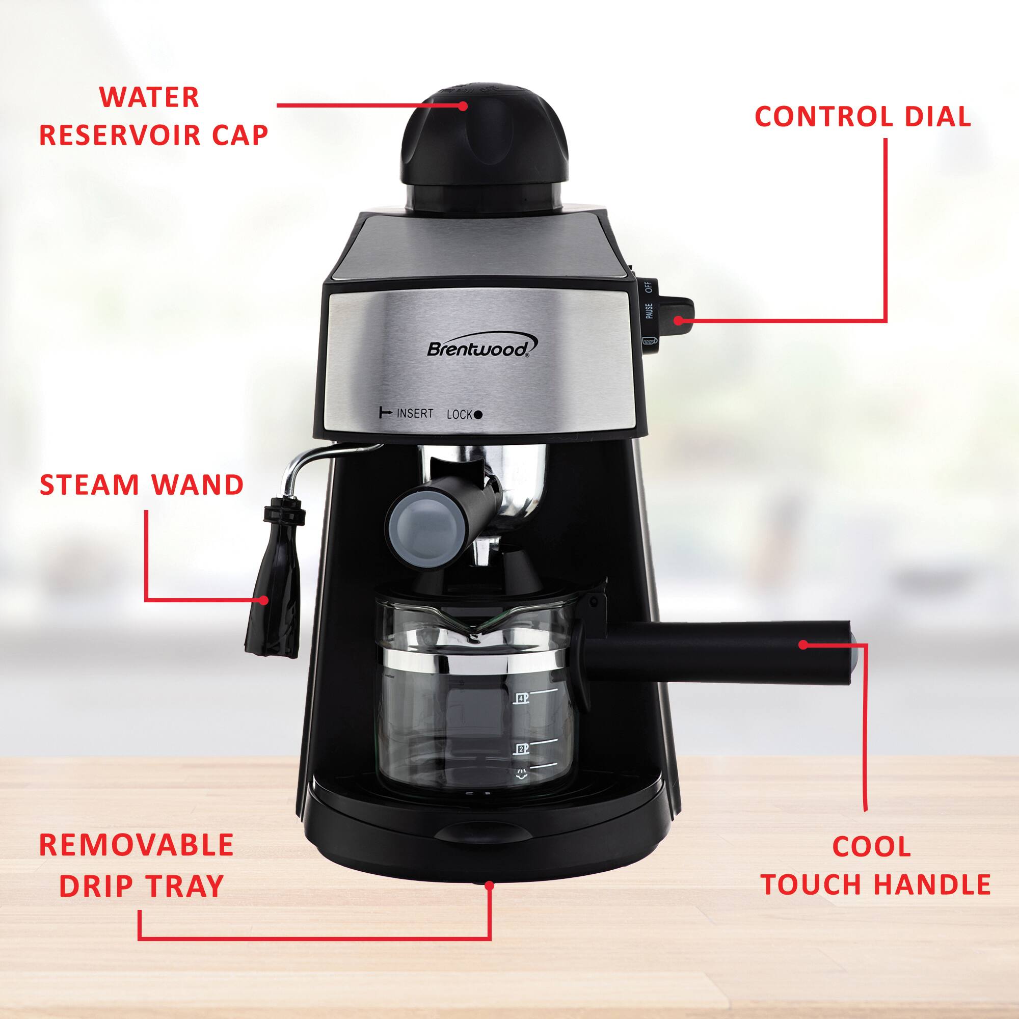 Brentwood 20oz. Espresso & Cappuccino Maker
