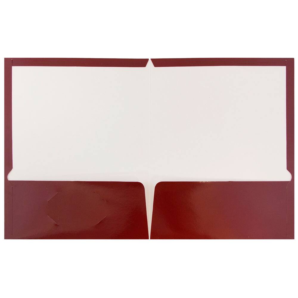 JAM Paper Laminated 2-Pocket Glossy Folders, 50ct.