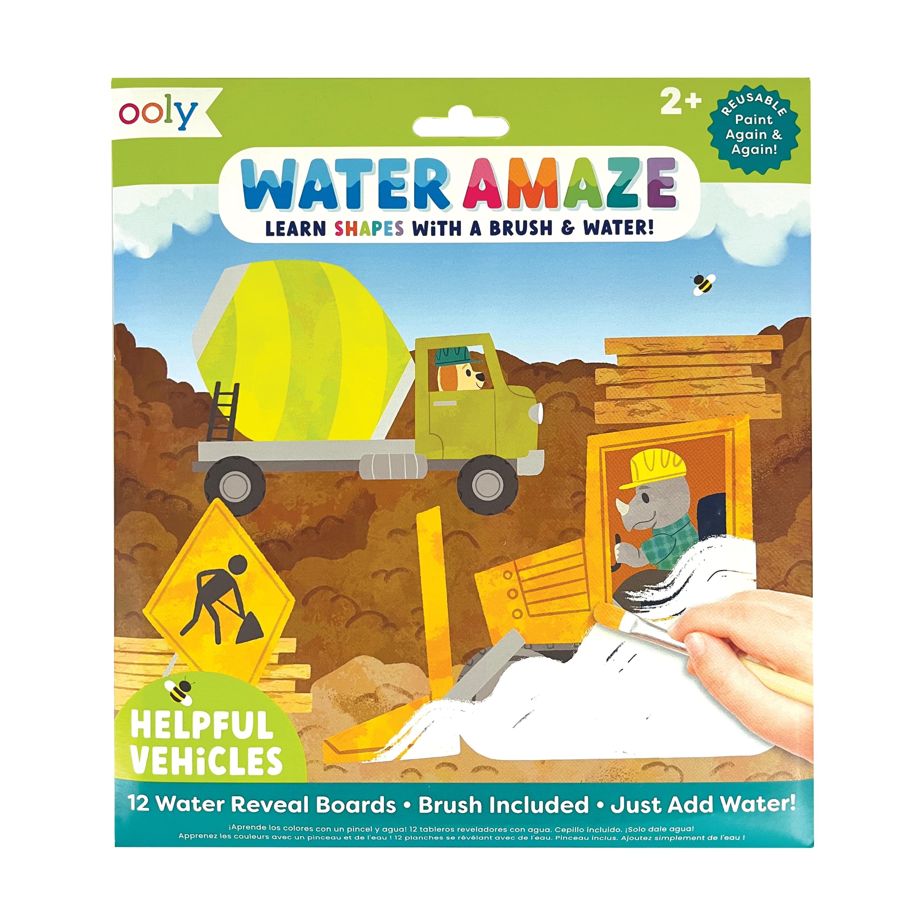 OOLY Water Amaze Helpful Vehicles Water Reveal Boards