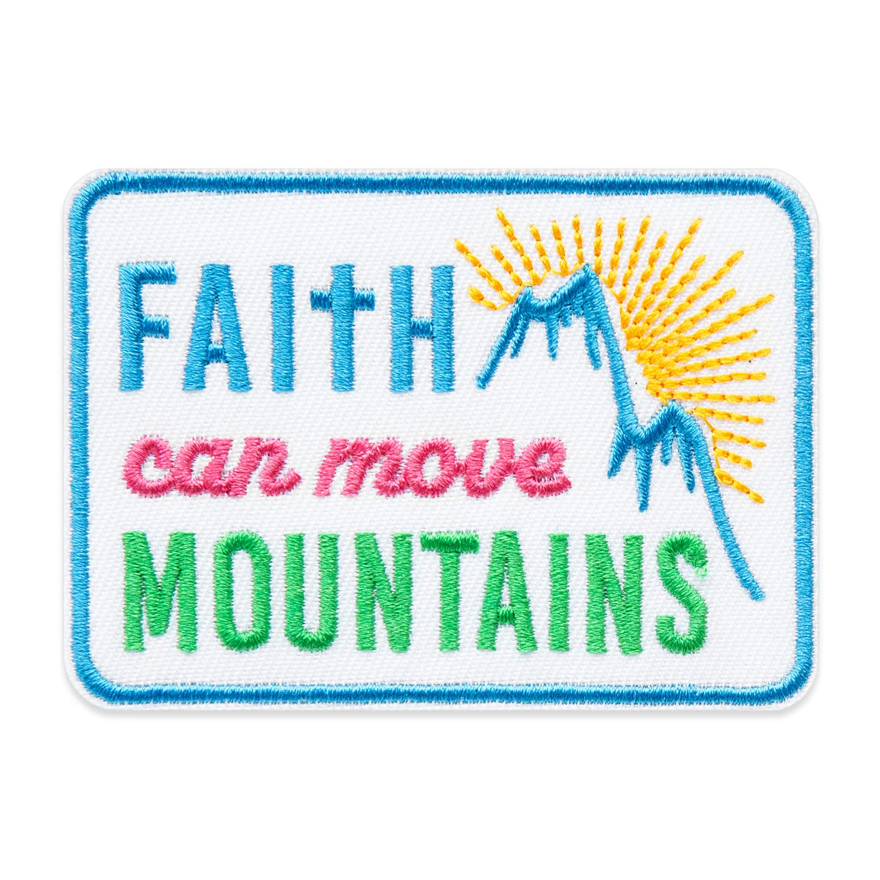 Iron-On & Adhesive Faith Can Move Mountains Patch by Make Market®