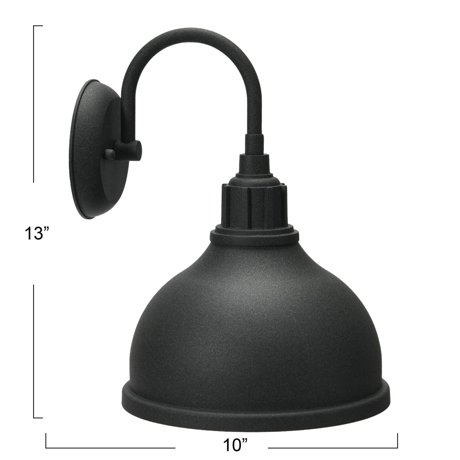 Hello Honey® Robert Stevenson Lighting Landon Distressed Black Metal Outdoor Light with Shade