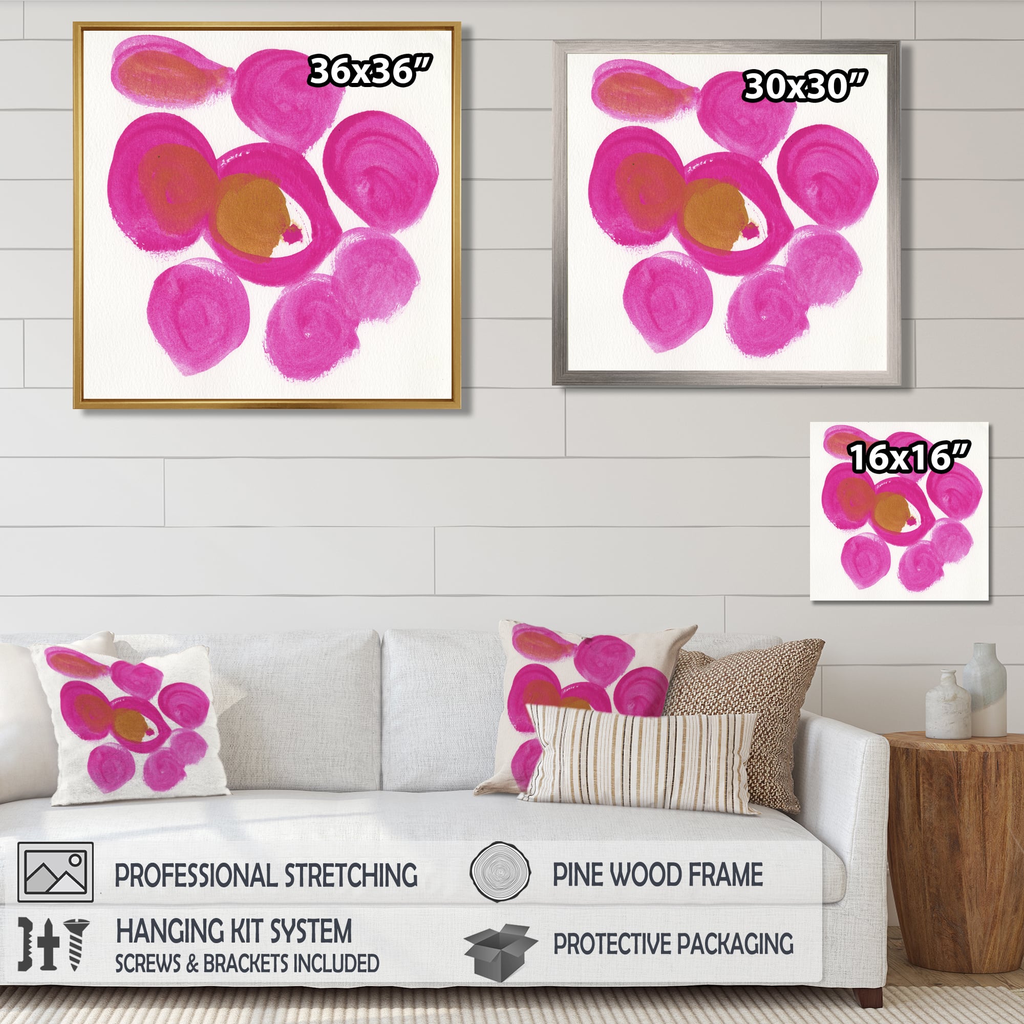 Designart - Pink Circular Composition