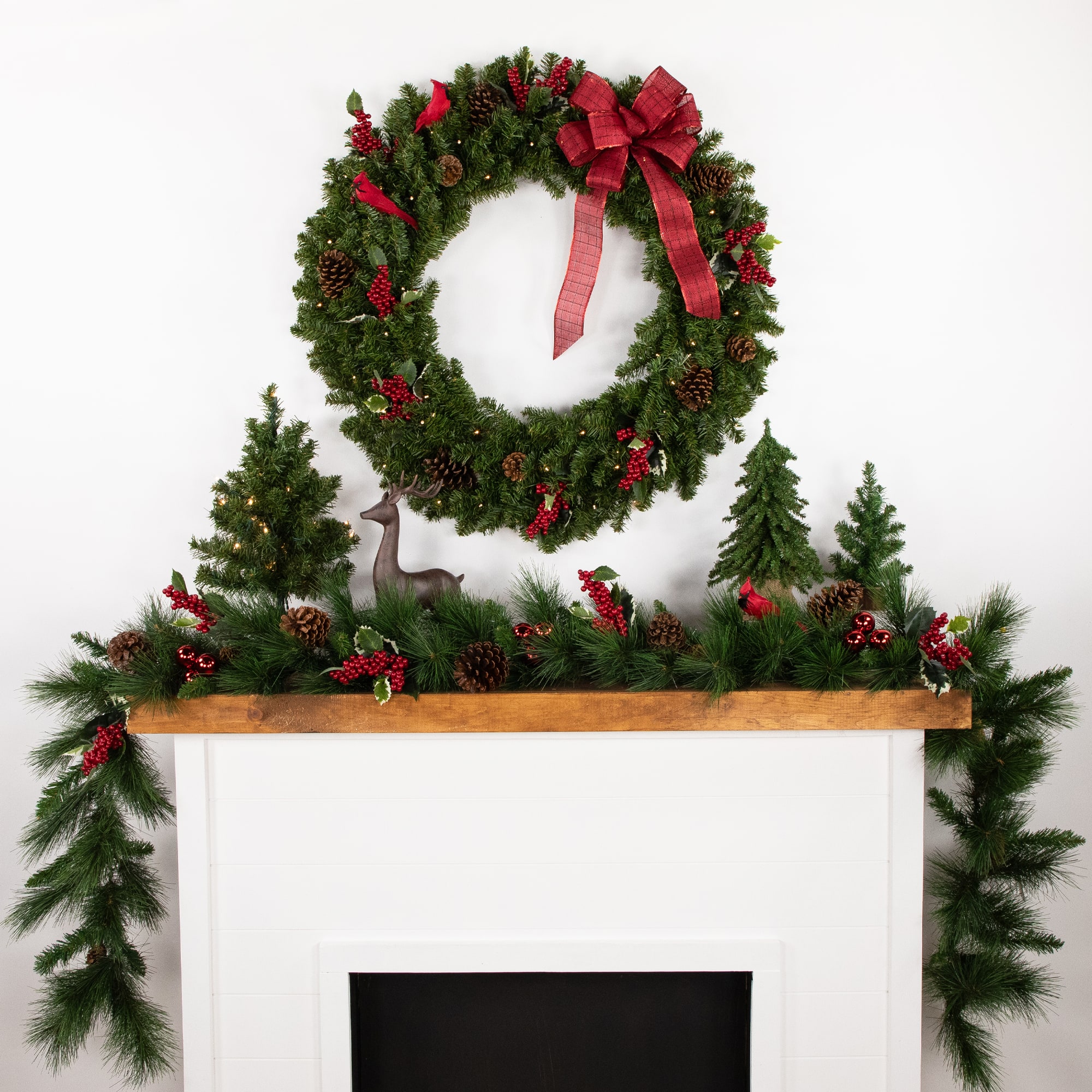 36" LED Canadian Pine Artificial Christmas Wreath