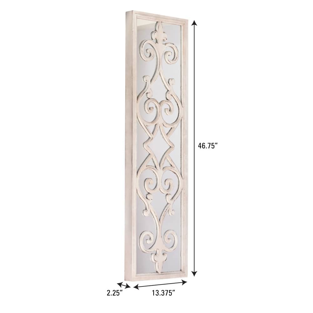 Household Essentials 47" Large Framed Decorative Scroll Wall Mirror