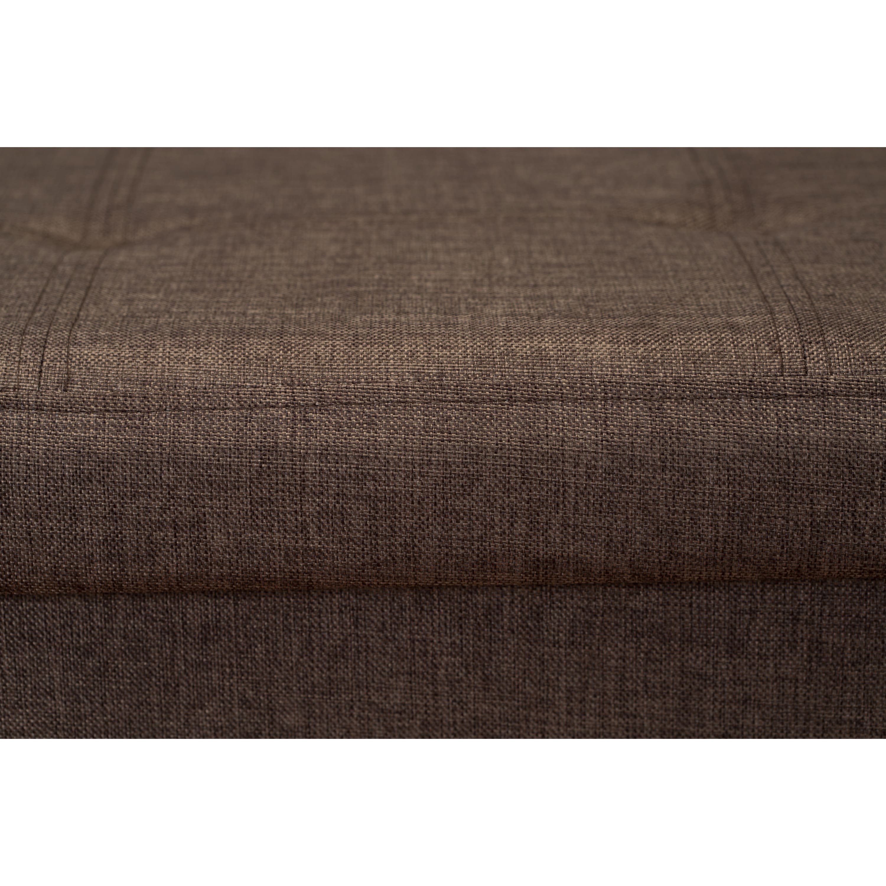 Simplify 30" Faux Linen Double Folding Storage Ottoman