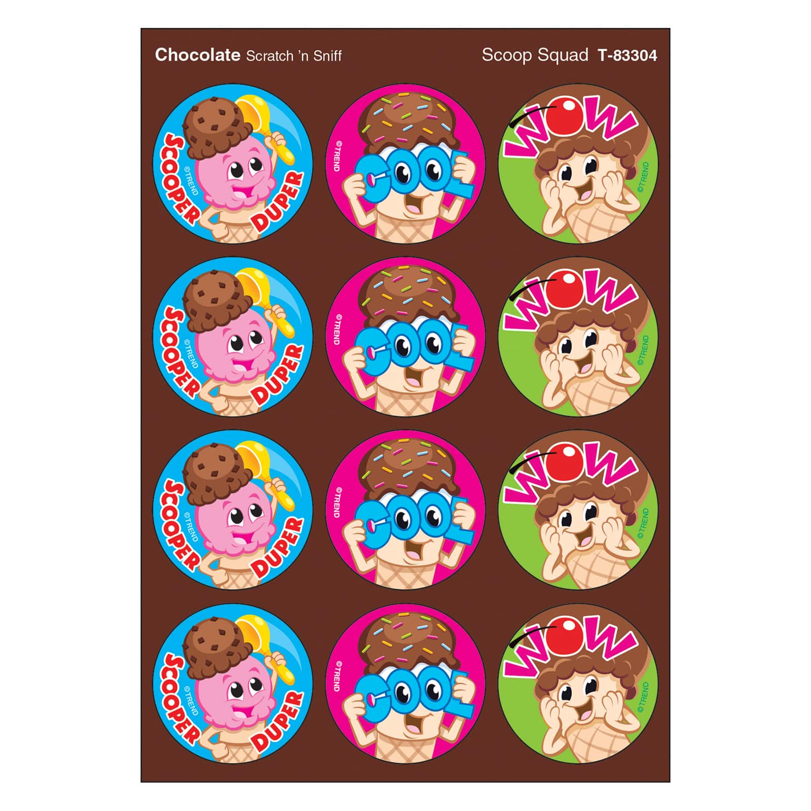 Trend Enterprises® Scoop Squad Stinky Stickers®, 6 Packs of 48