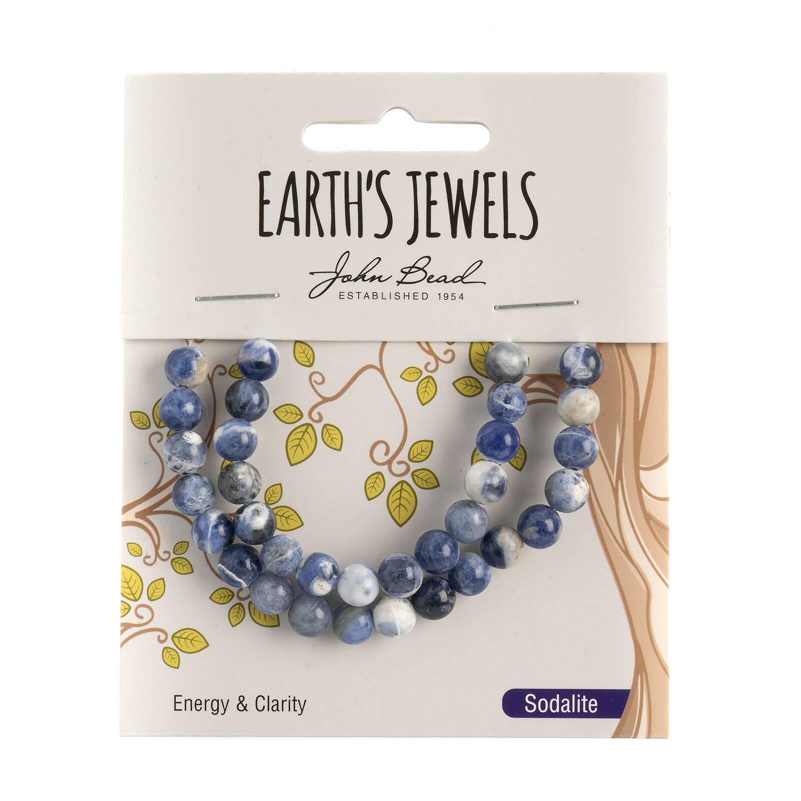 John Bead Earth's Jewels Natural Stone Round Beads, 6mm