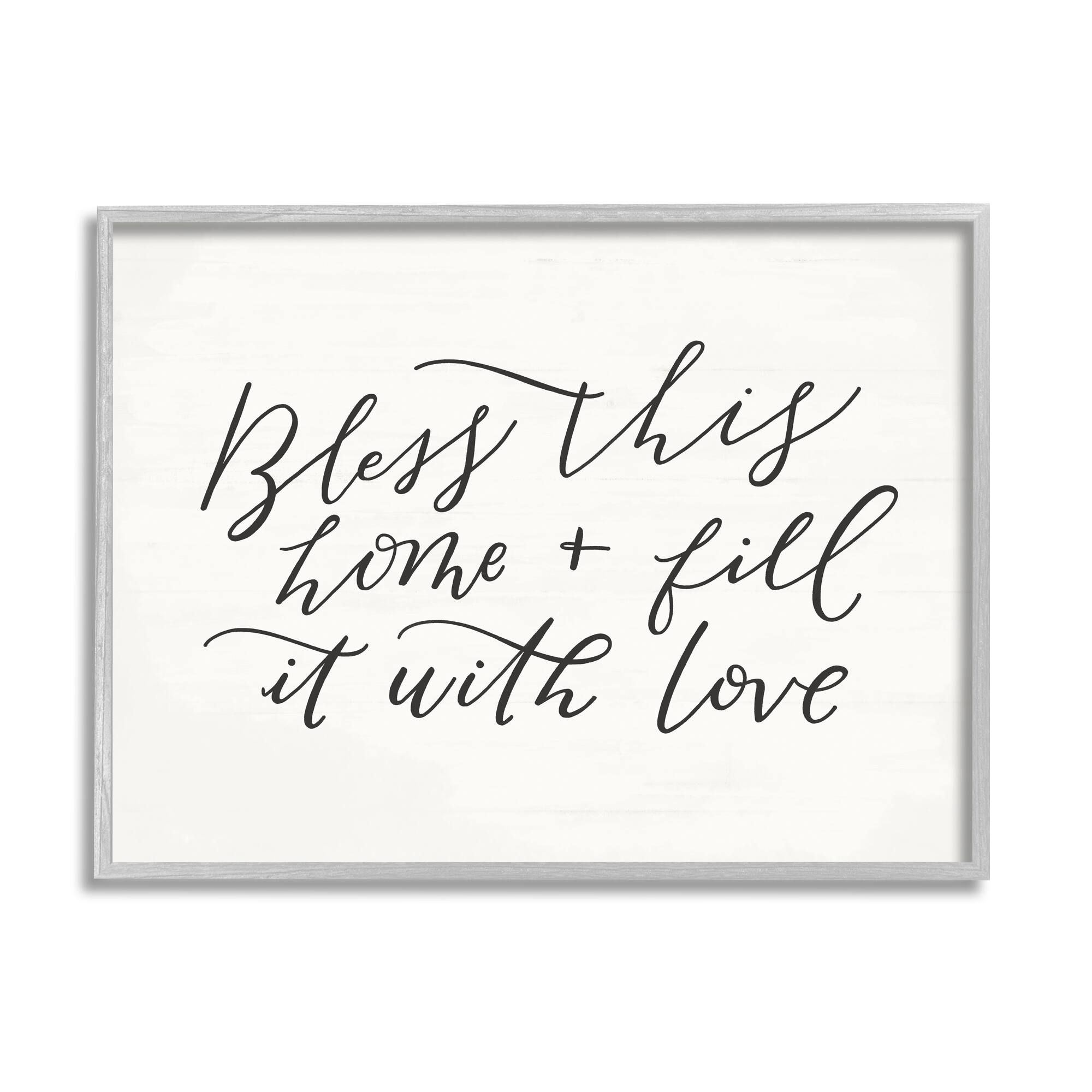 Stupell Industries Bless This Home with Love Family Motivational Phrase Framed Giclee Art