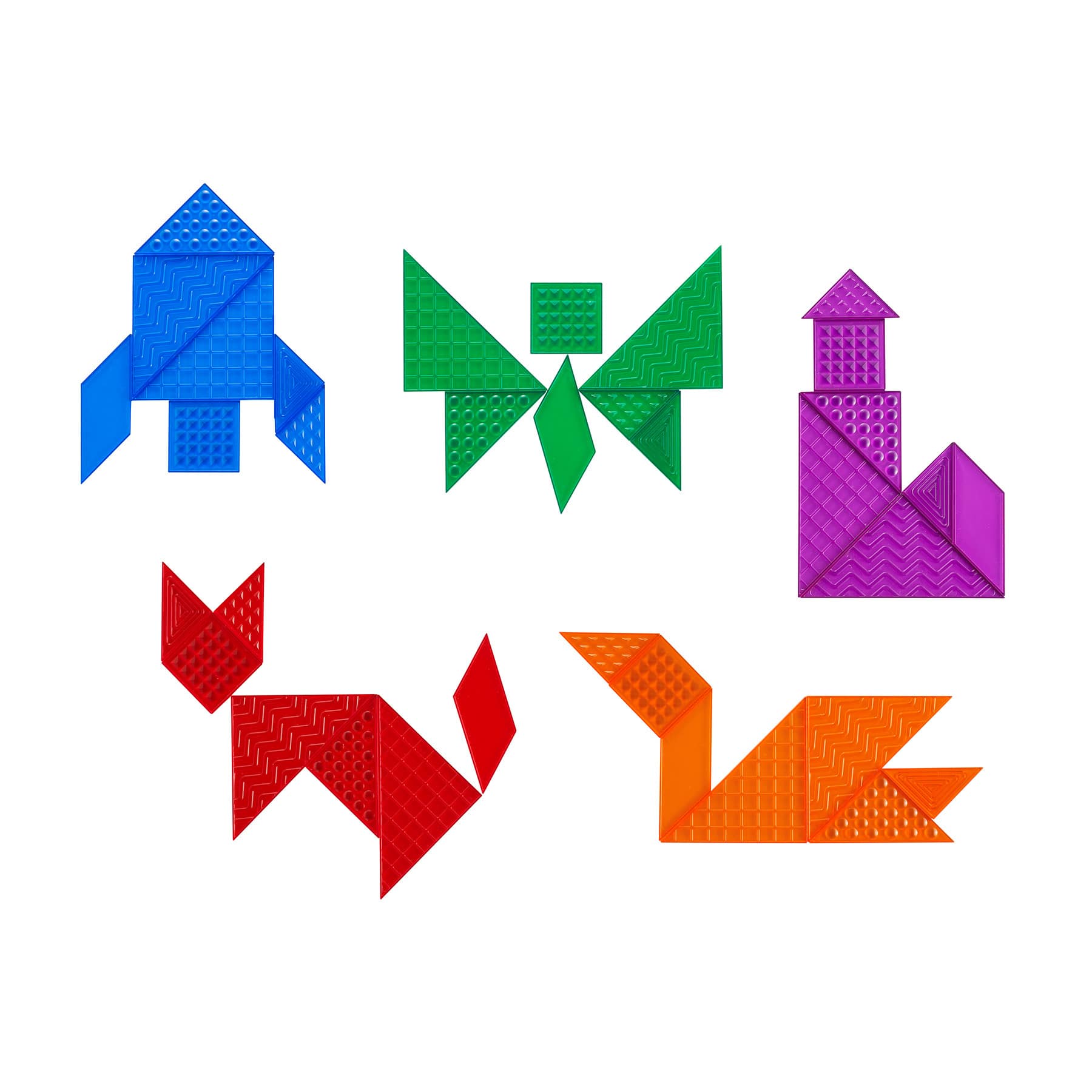 edxeducation® Translucent Tactile Tangrams Set