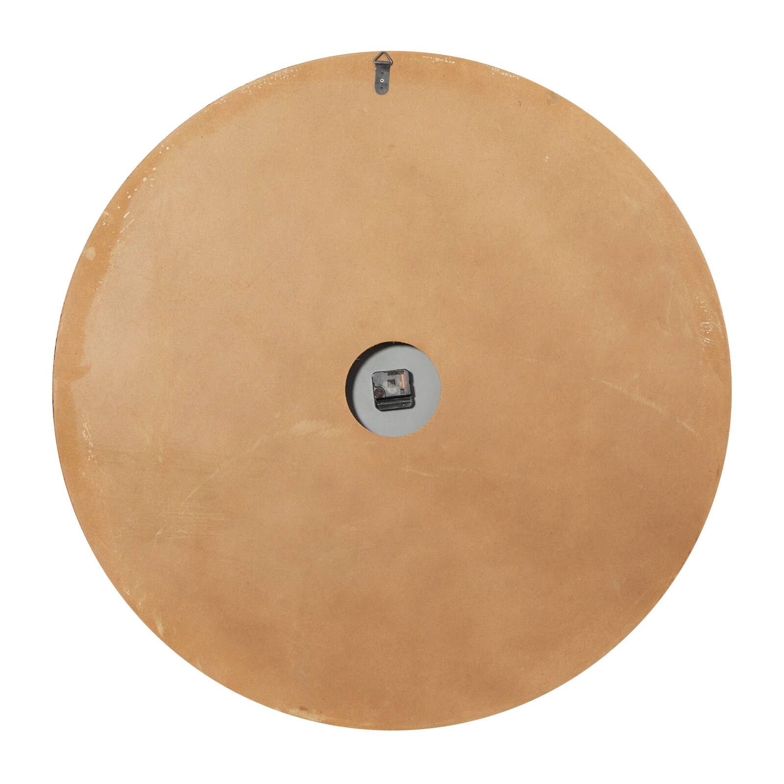 40" Brown Wood Mediterranean Wall Clock