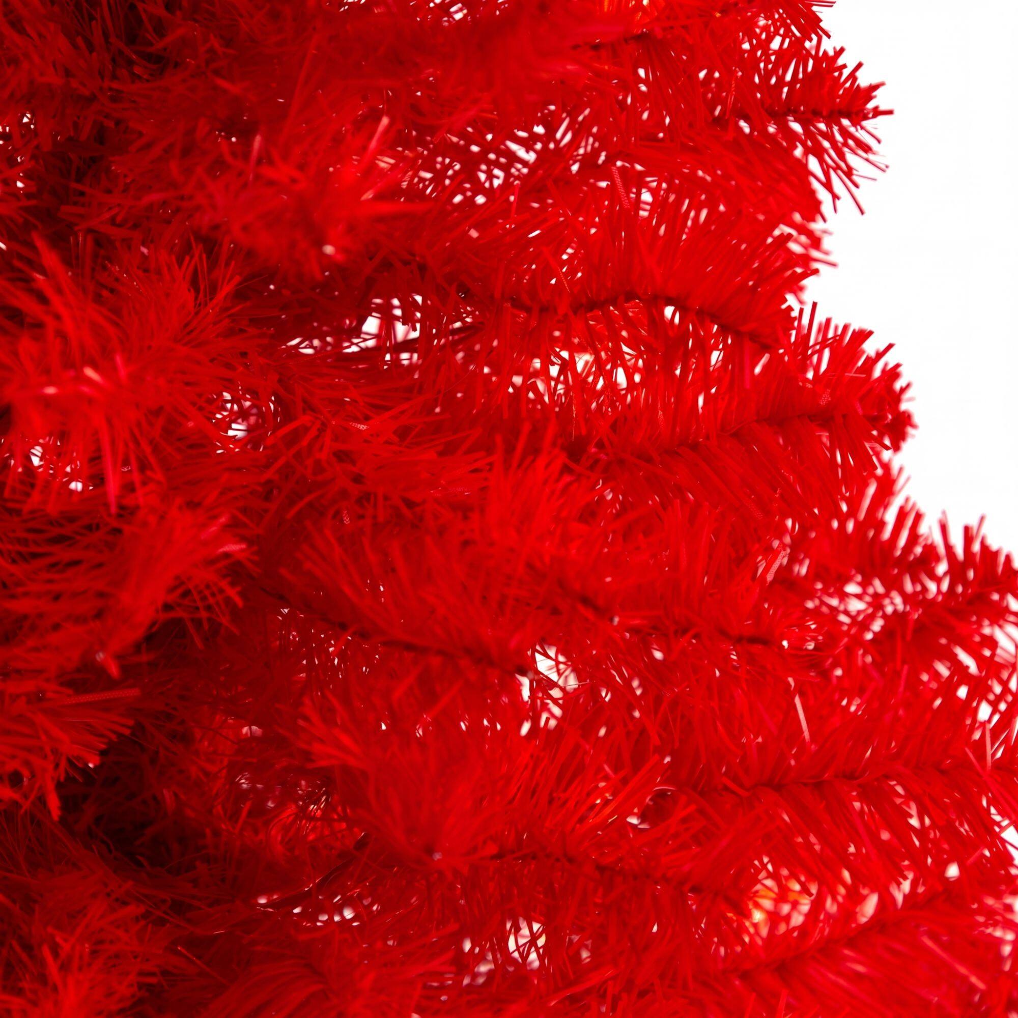 Nearly Natural 3ft. Unlit Red Artificial Christmas Tree