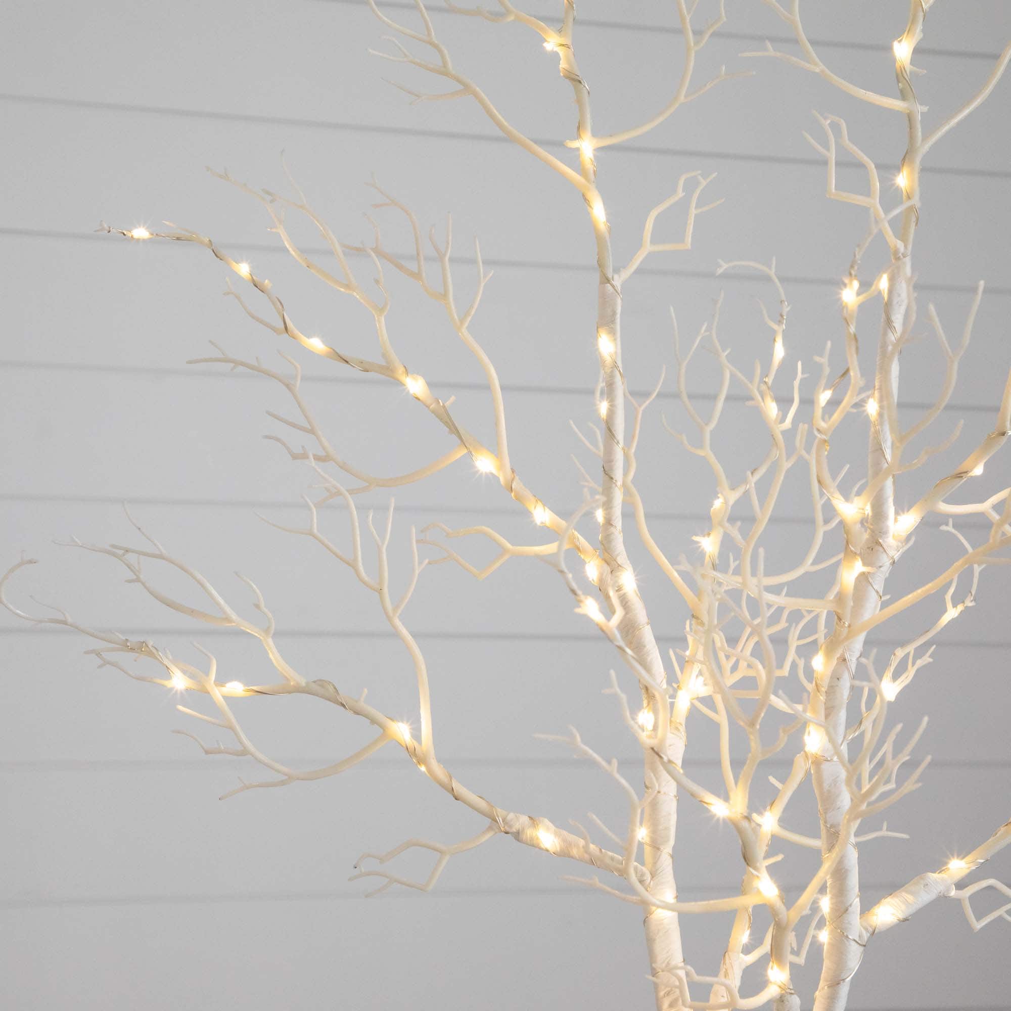 3ft. Artificial White Birch Warm White LED Pre-Lit Branches, 2ct.