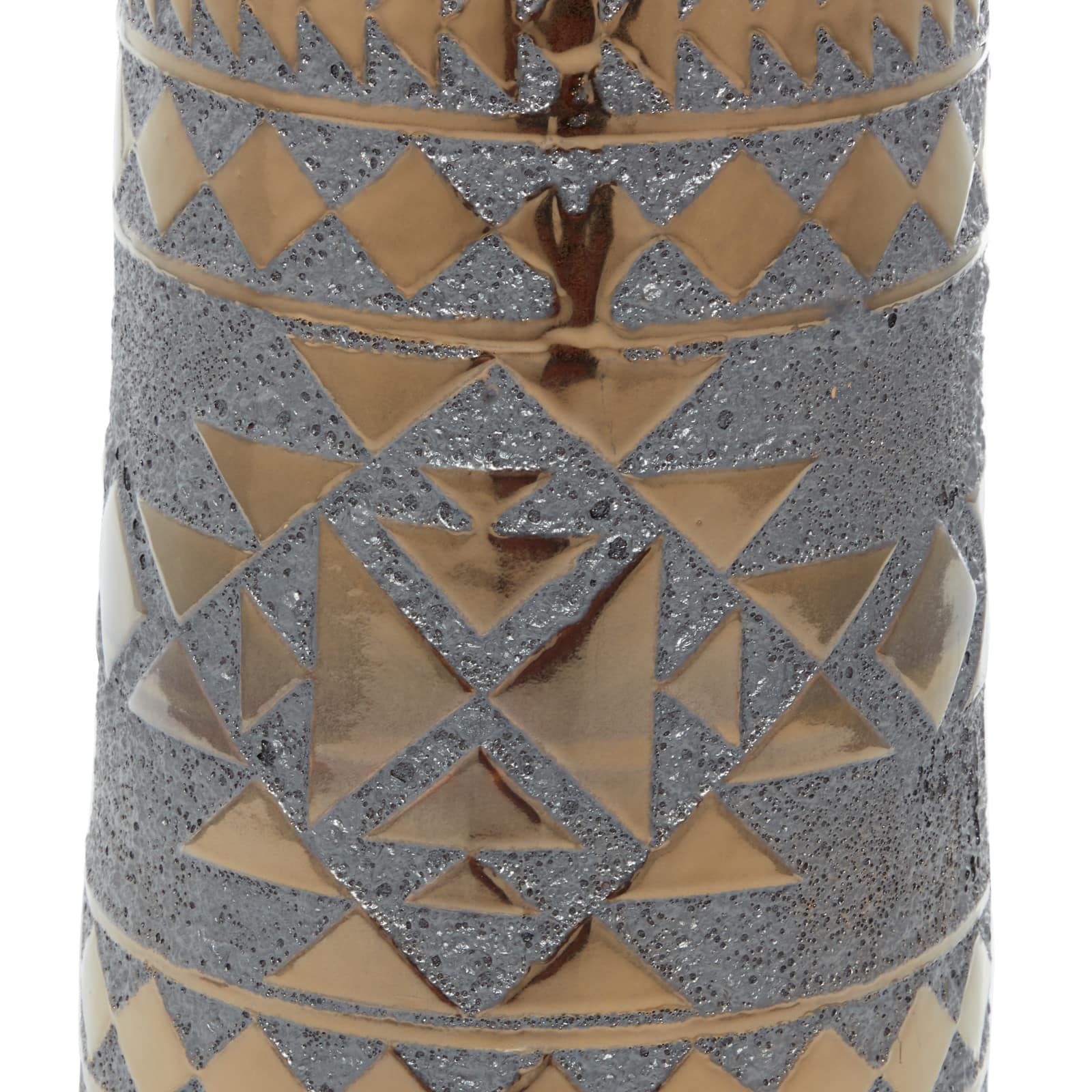 Gold Porcelain Contemporary Vase 18" x 8" x 8"