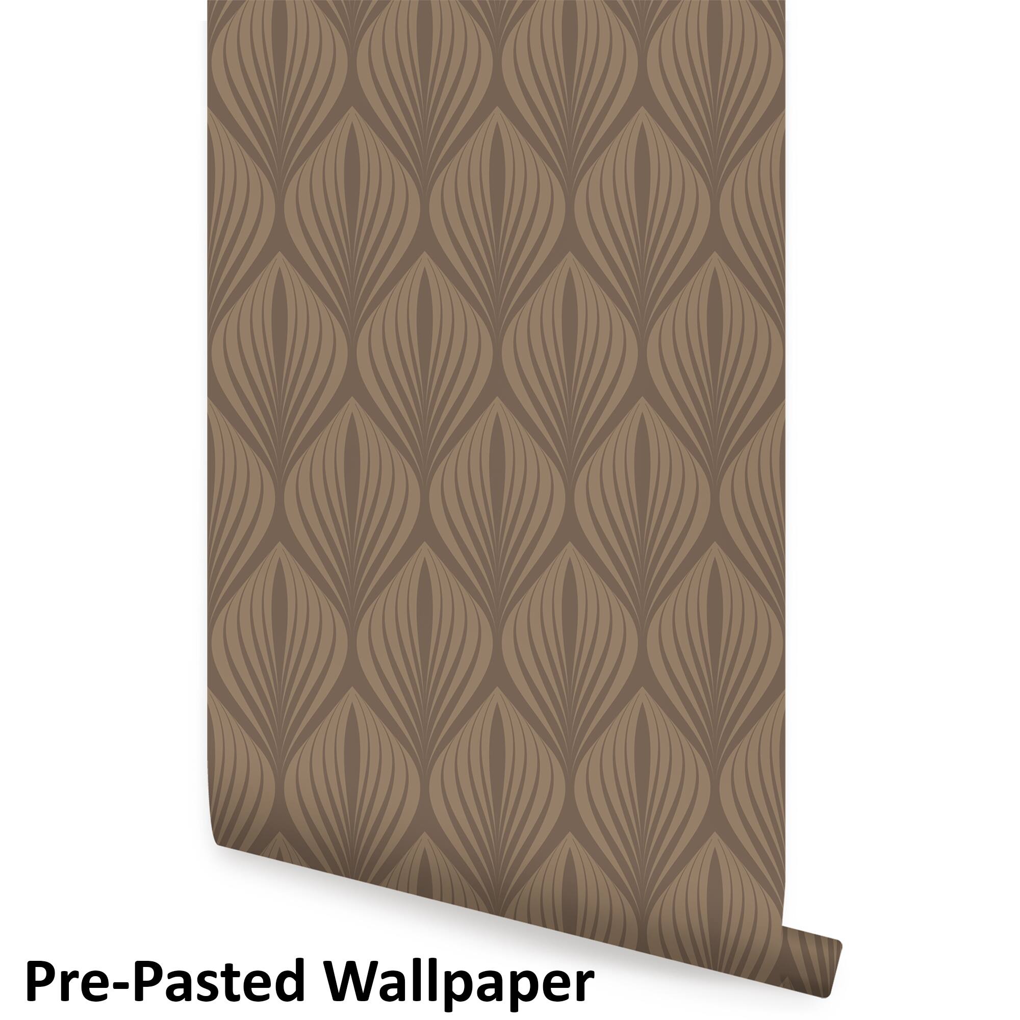 Simple Shapes Modern Willow Silhouette Pre-Pasted Wallpaper Rolls