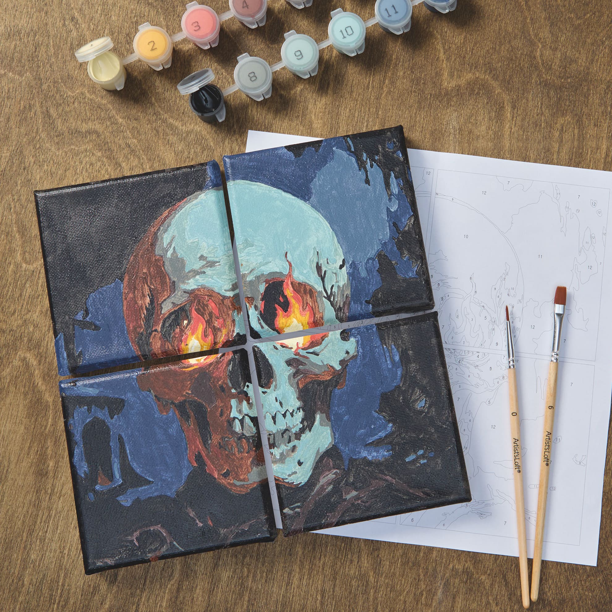 Skull Paint-by-Number Gallery Mini Kit by Artist's Loft®