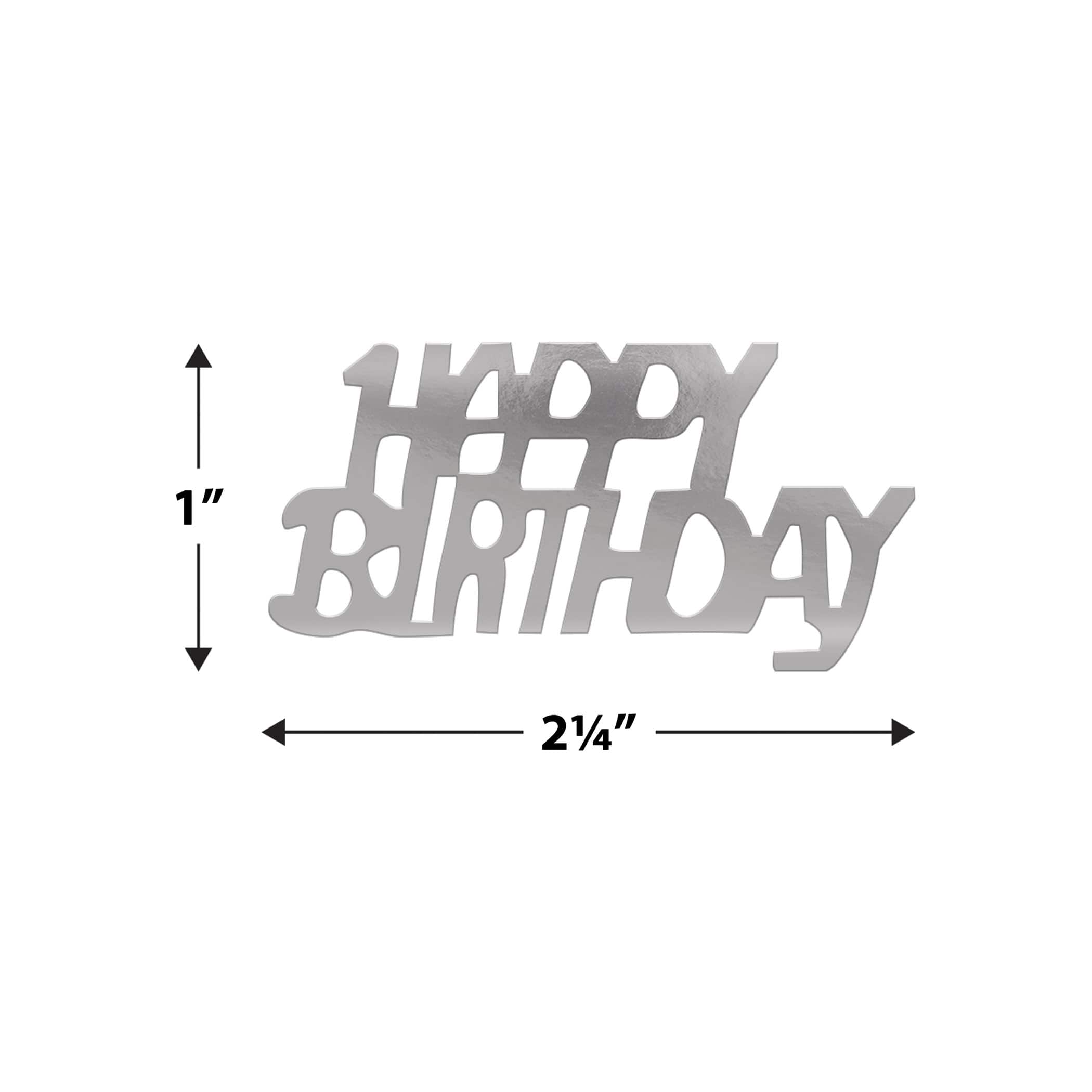Beistle 1/2oz. Black, Gold & Silver Happy Birthday Fanci-Fetti Packs, 3ct.