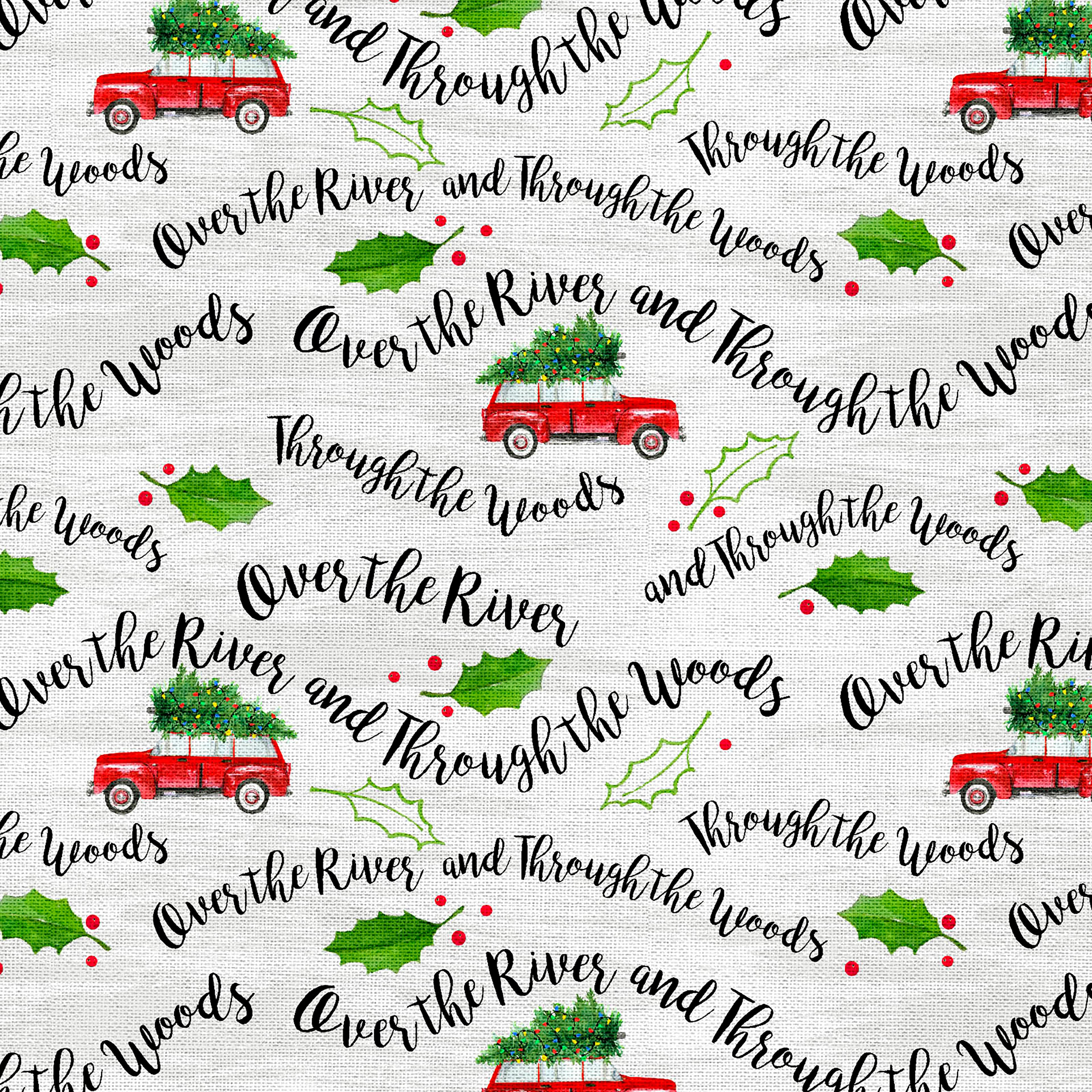 Fabric Editions White Over the River Cotton Fabric