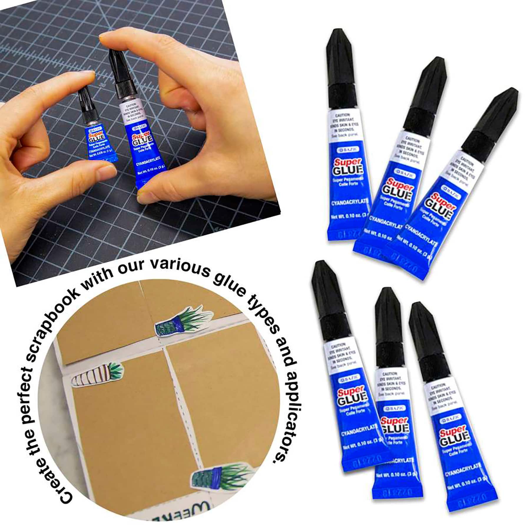 BAZIC Products® 3g Super Glues, 6 Packs of 6