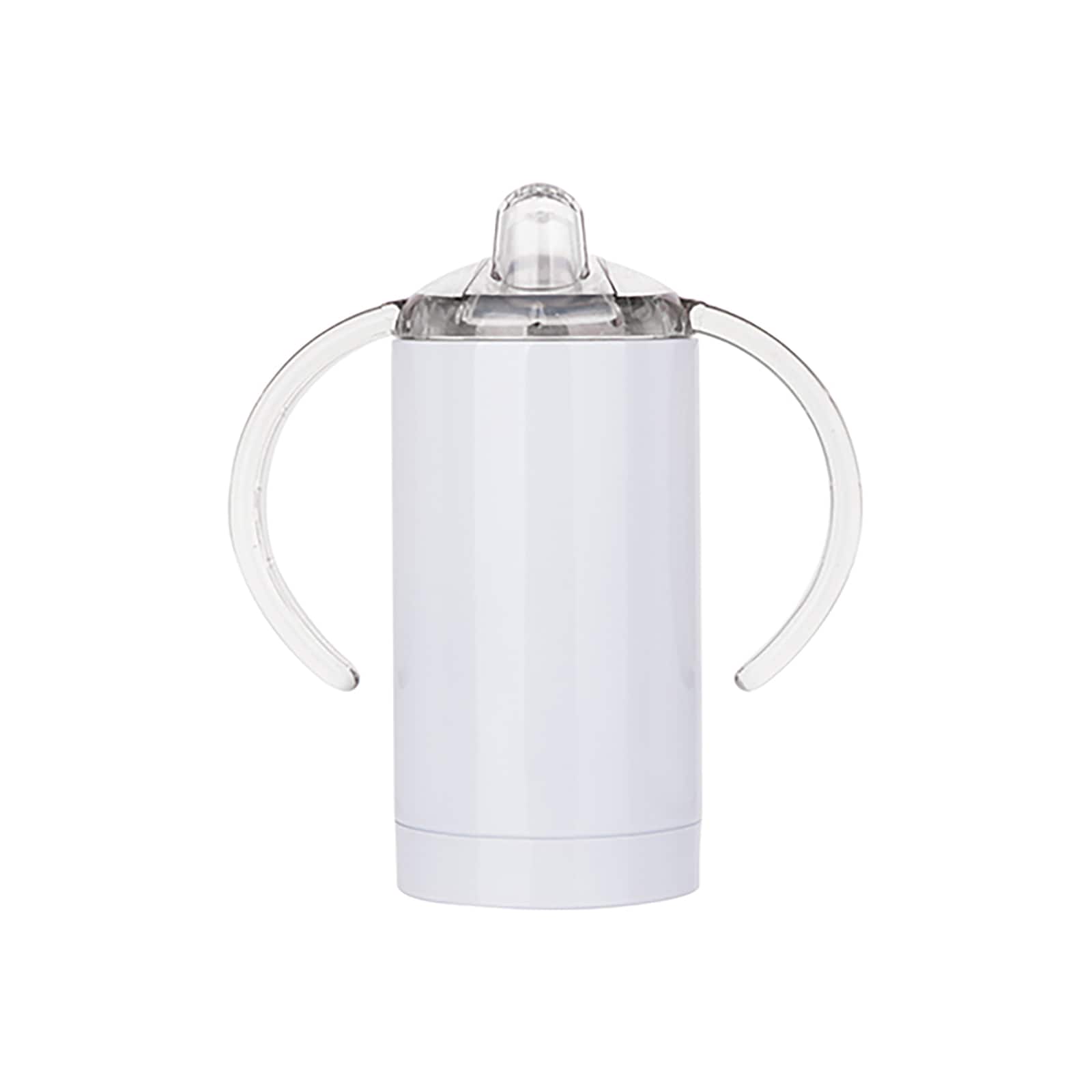 Craft Express 2ct. 13oz. White Sippy Cup with Spout Stainless Steel Set