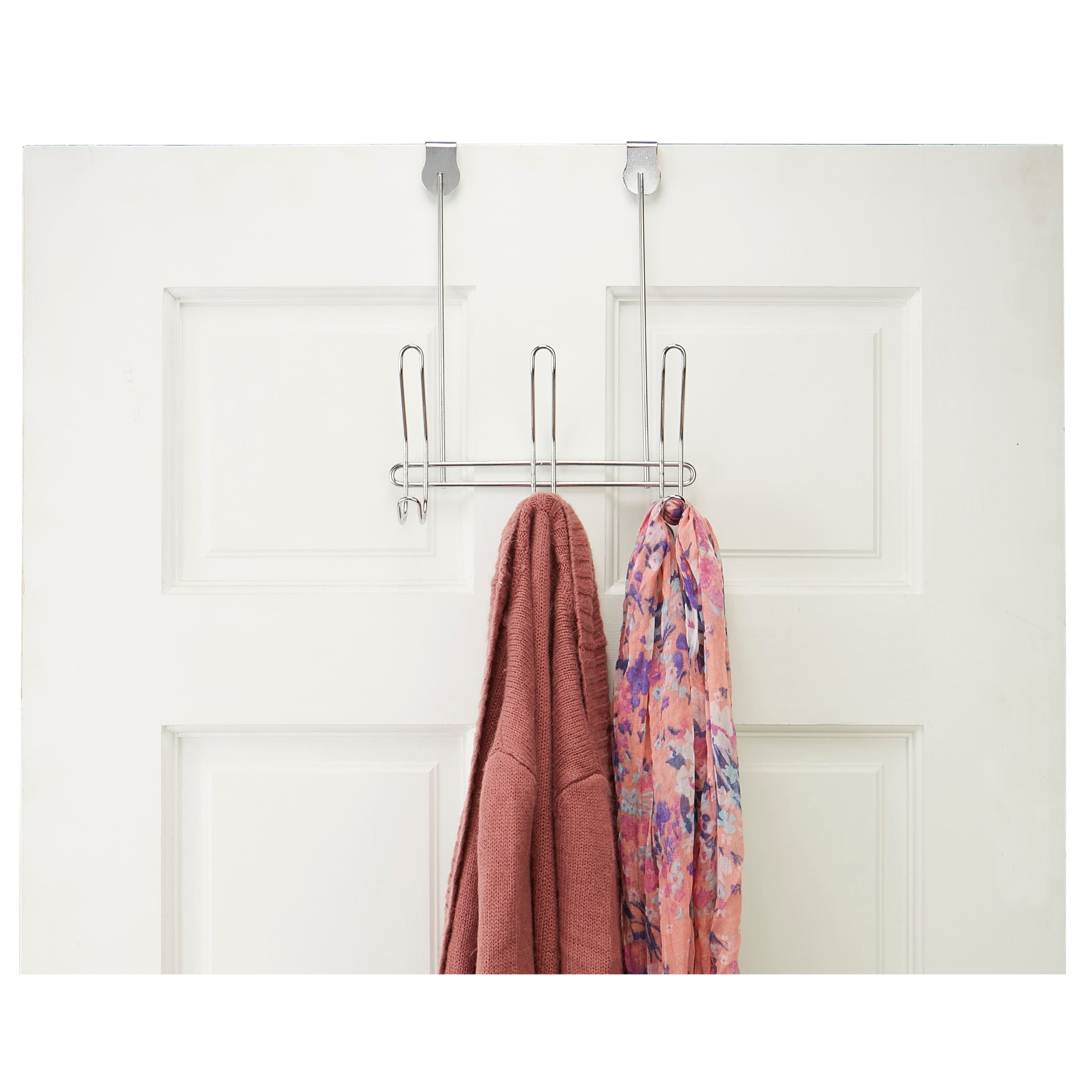 Simplify Chrome 3-Hook Compact Over the Door Hooks