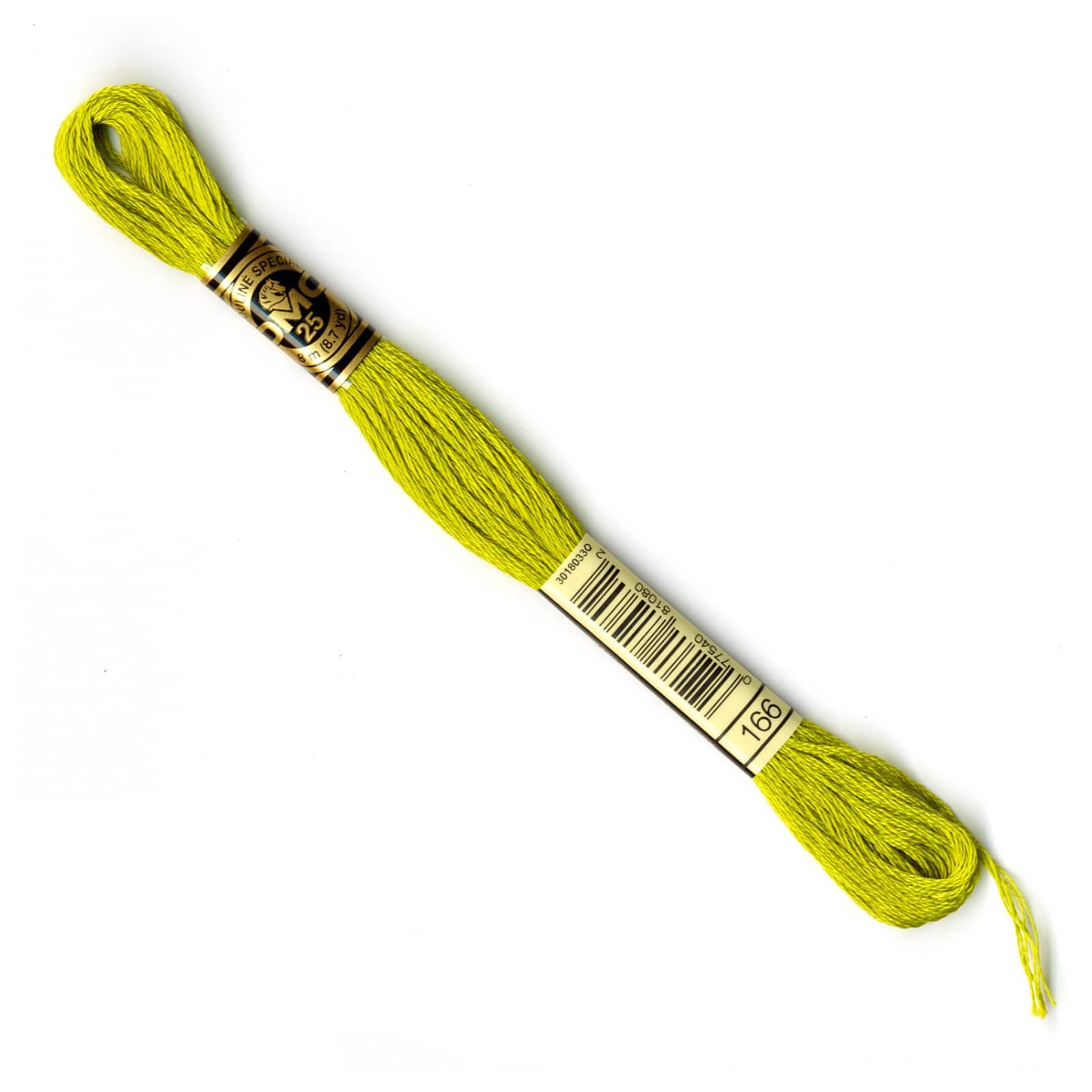 DMC® 6 Strand Embroidery Floss, Brown, Color: 166 MD LT Moss Green