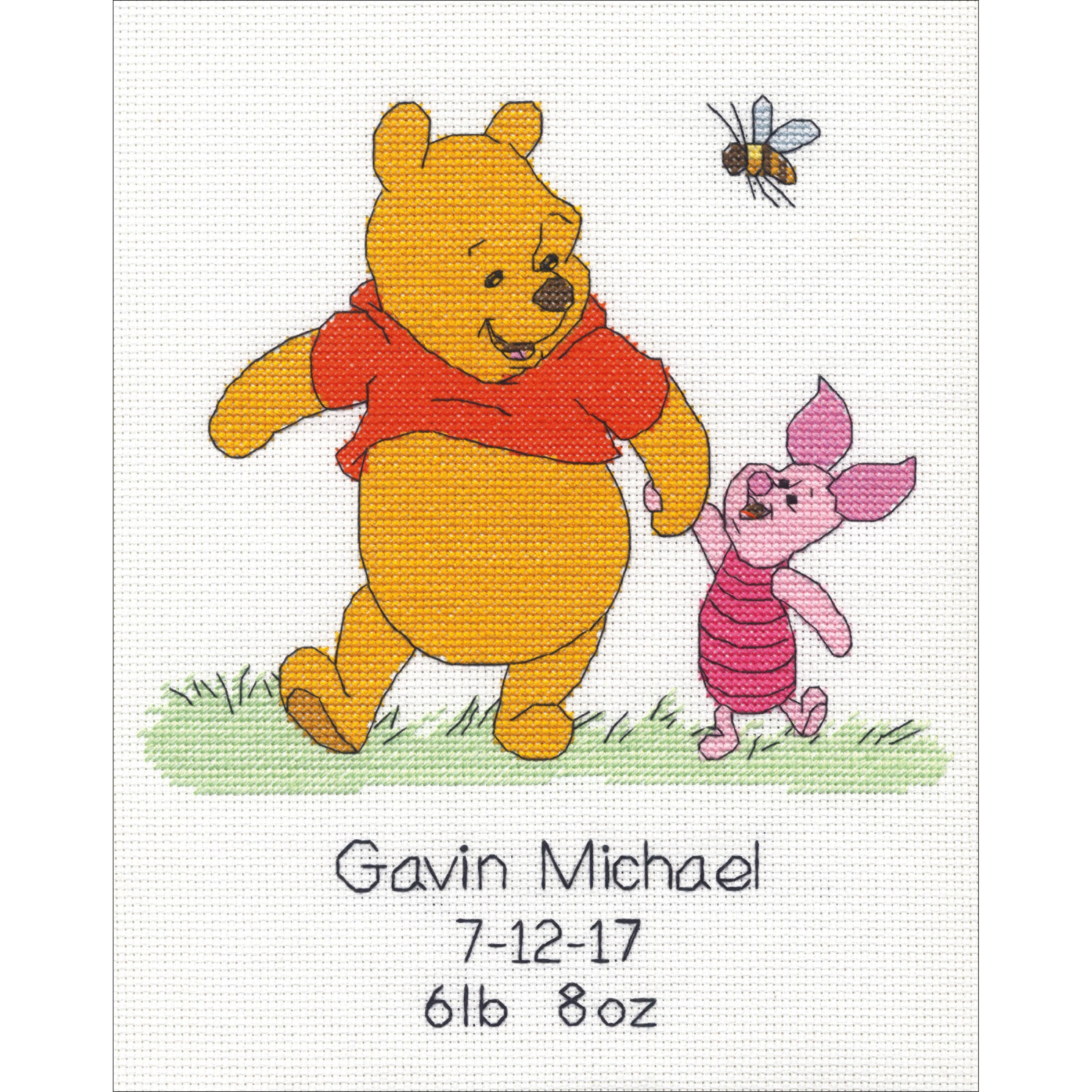 Dimensions® Winnie the Pooh Birth Record Disney Counted Cross Stitch Kit