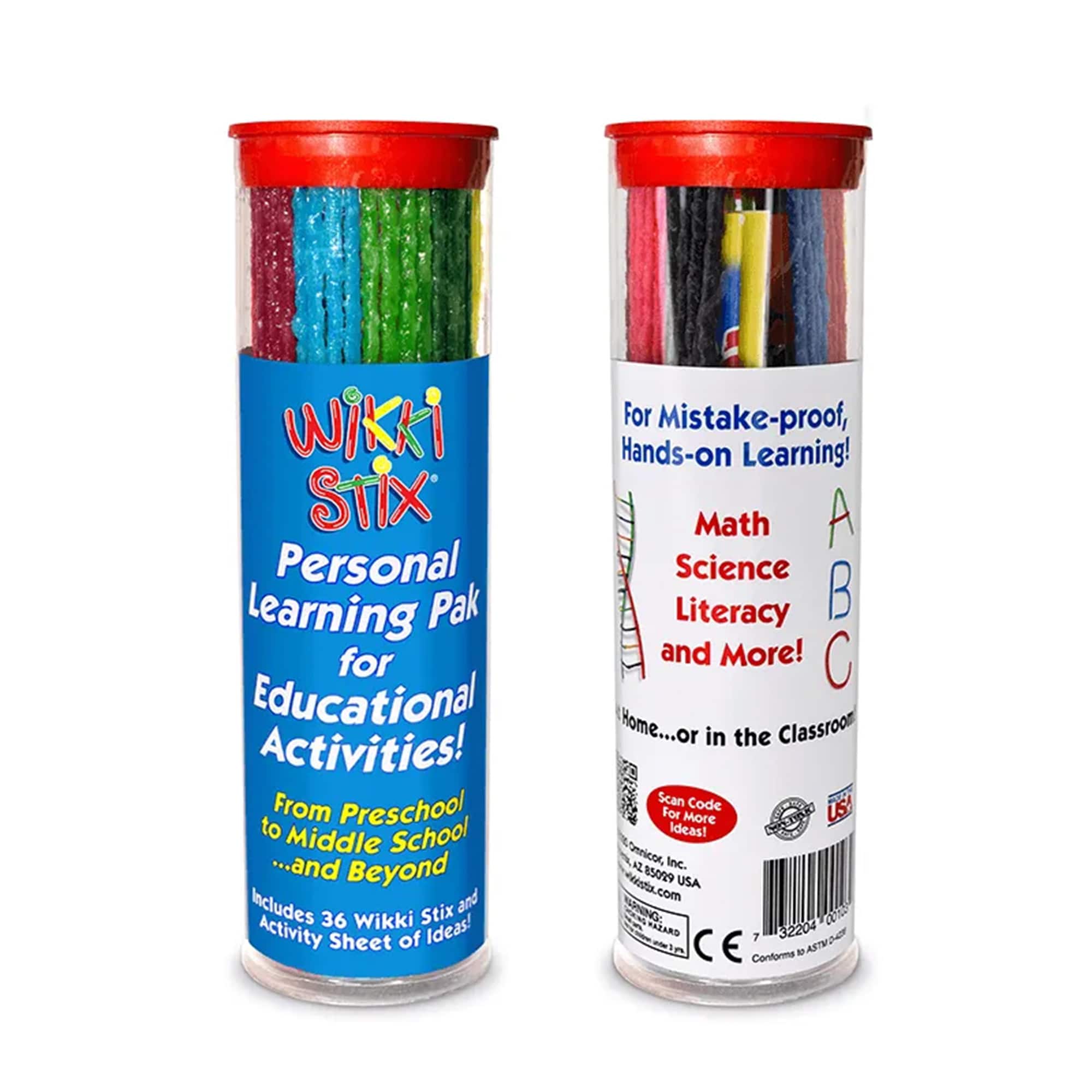 Wikki Stix® 6" Personal Learning Pak, 6 Packs of 36