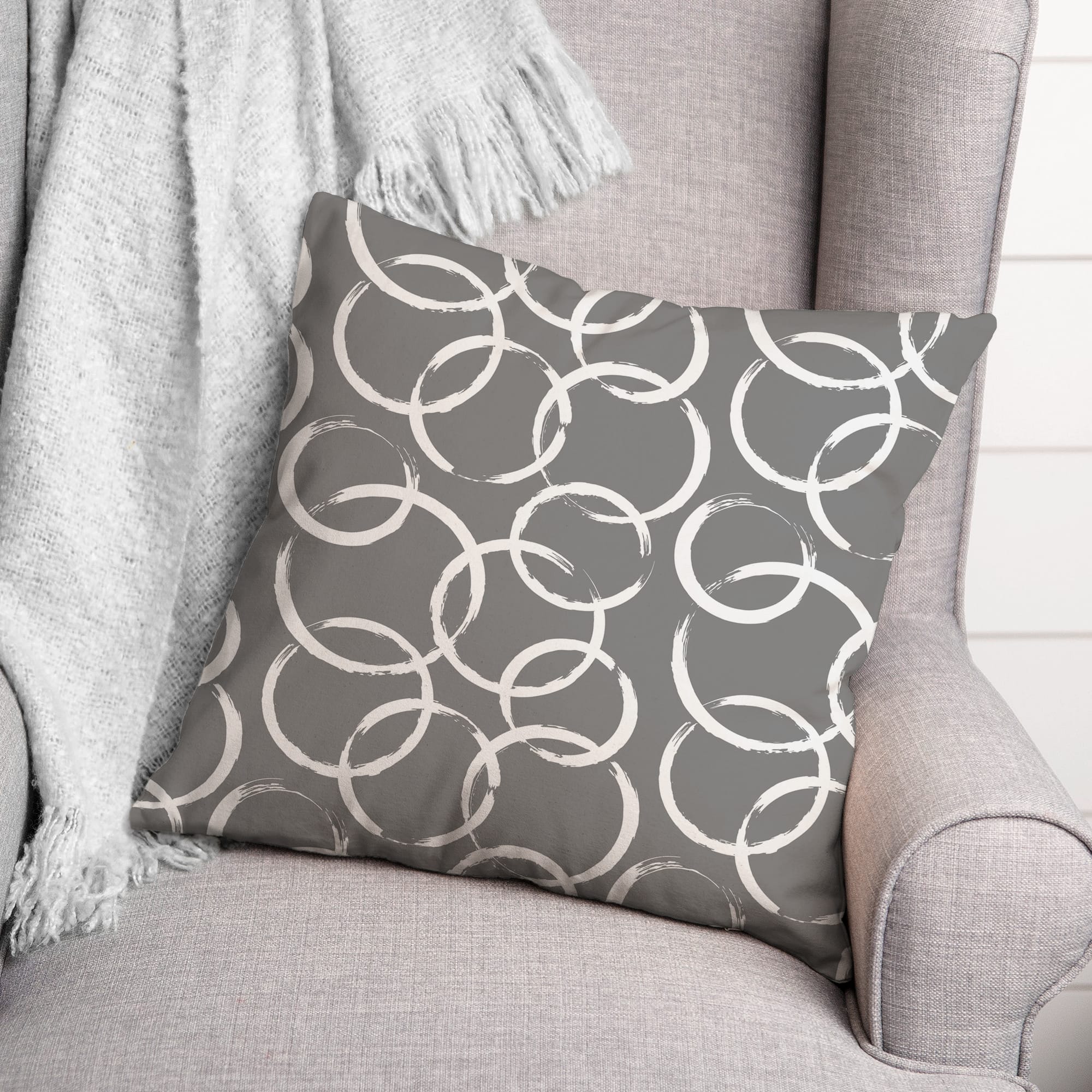 18" x 18" Circles Versatile Throw Pillow