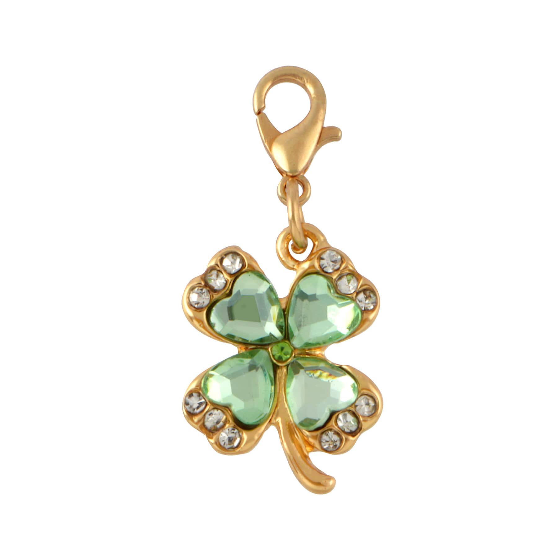 Gold & Green Clover Charm by Bead Landing™