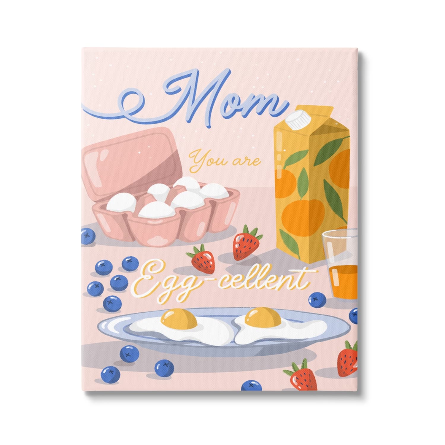 Stupell Industries Mom You Are Egg-cellent Phrase Canvas Wall Art
