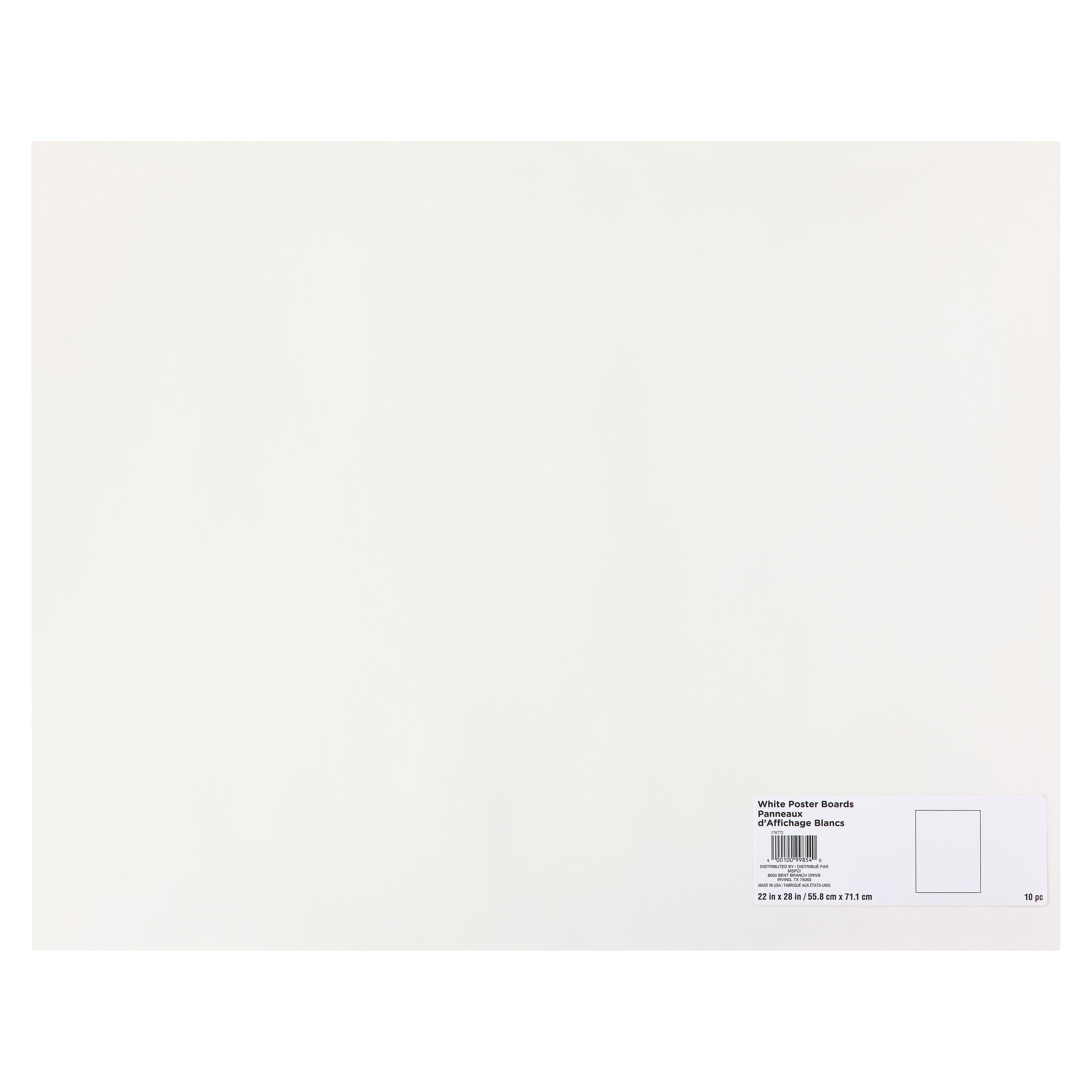 10 Packs: 10ct. (100 total) Royal Brites® 22" x 28" White Poster Boards
