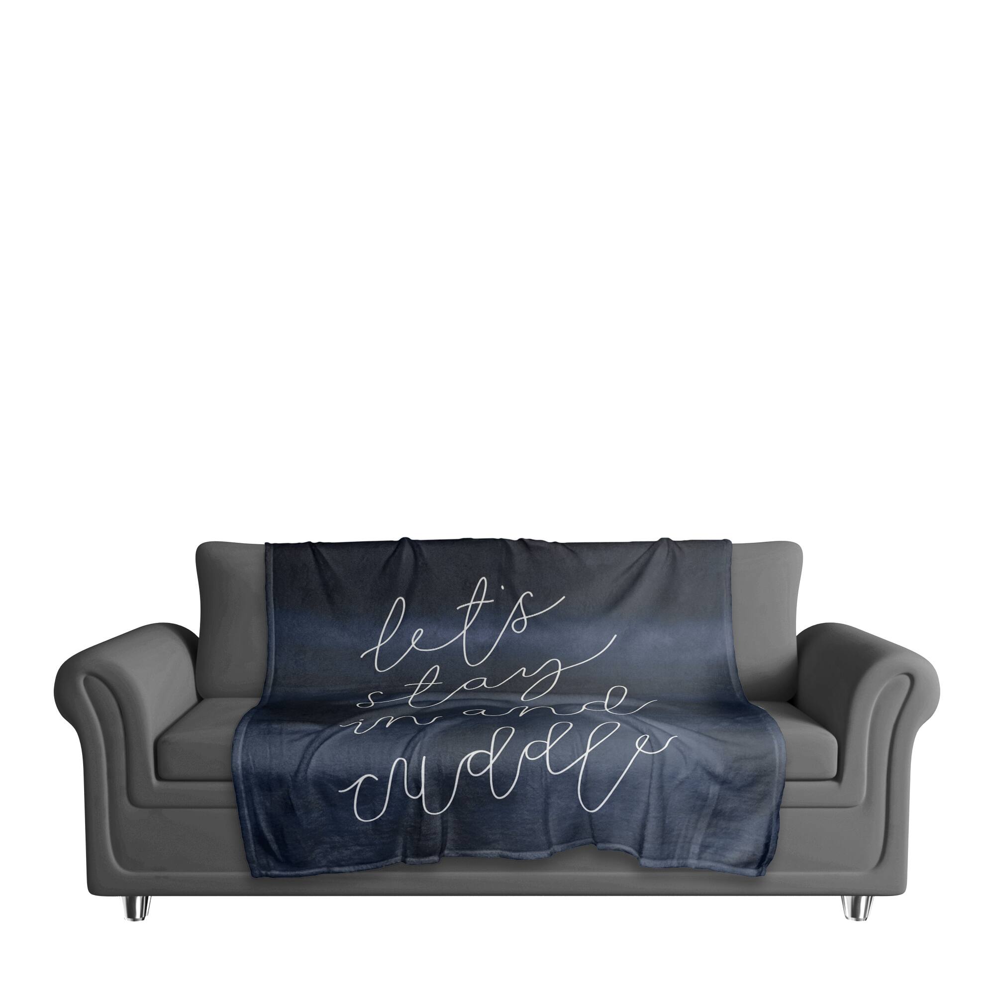 Stay In and Cuddle 50" x 60" Coral Fleece Blanket