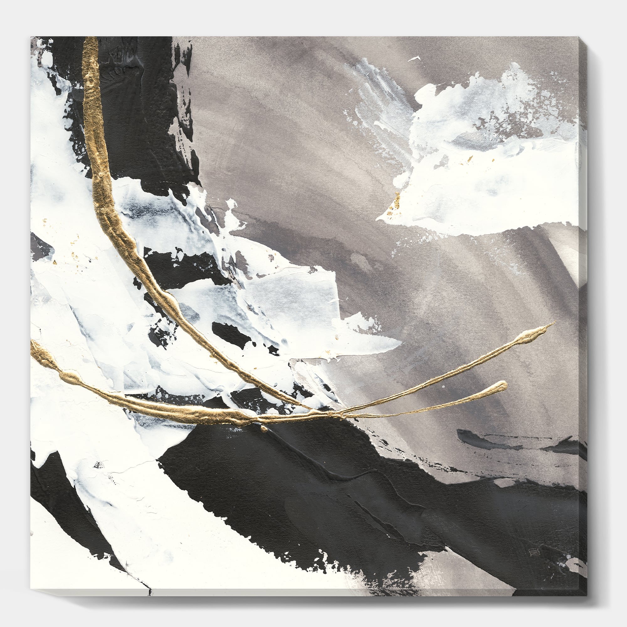 Designart - Glam Painted Arcs II - Transitional Canvas Artwork